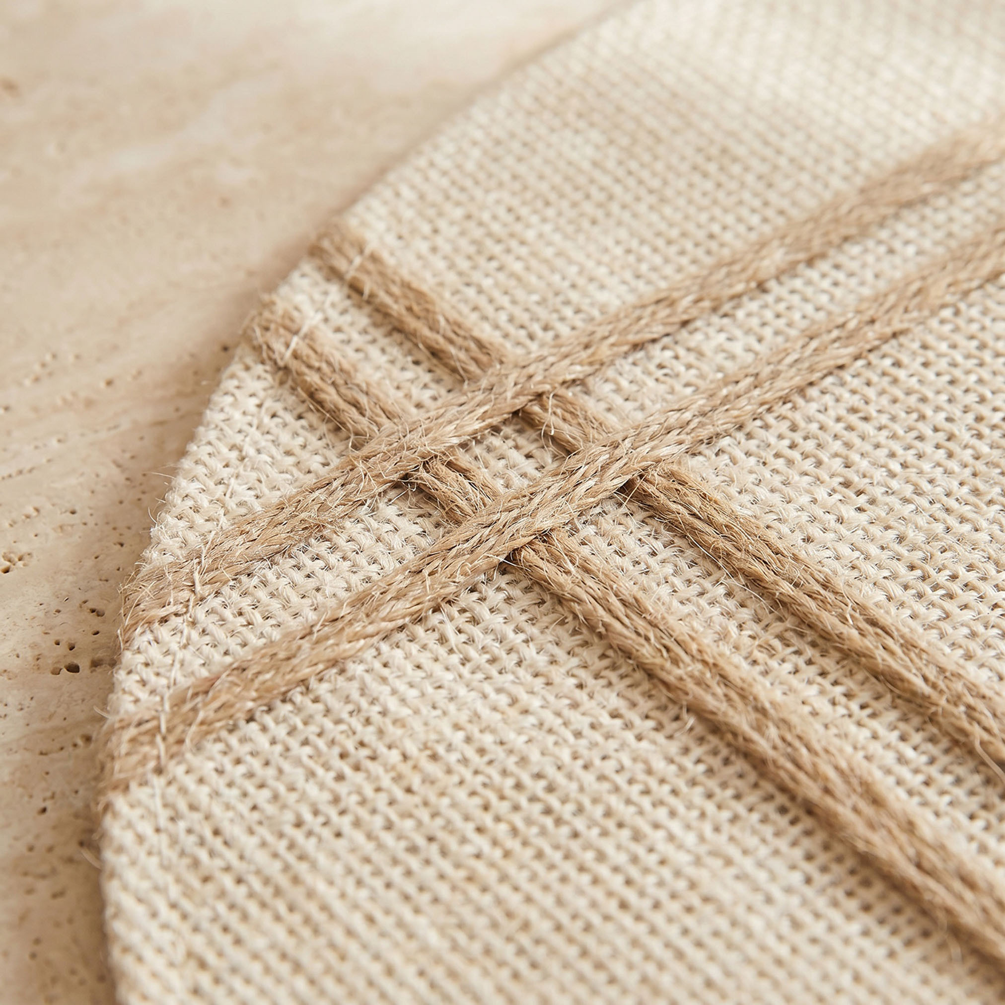 طقم لبادات صحون كاروهات جوت قطعتين - 38 سم-household-dining-tablelinen-placemats-image-3
