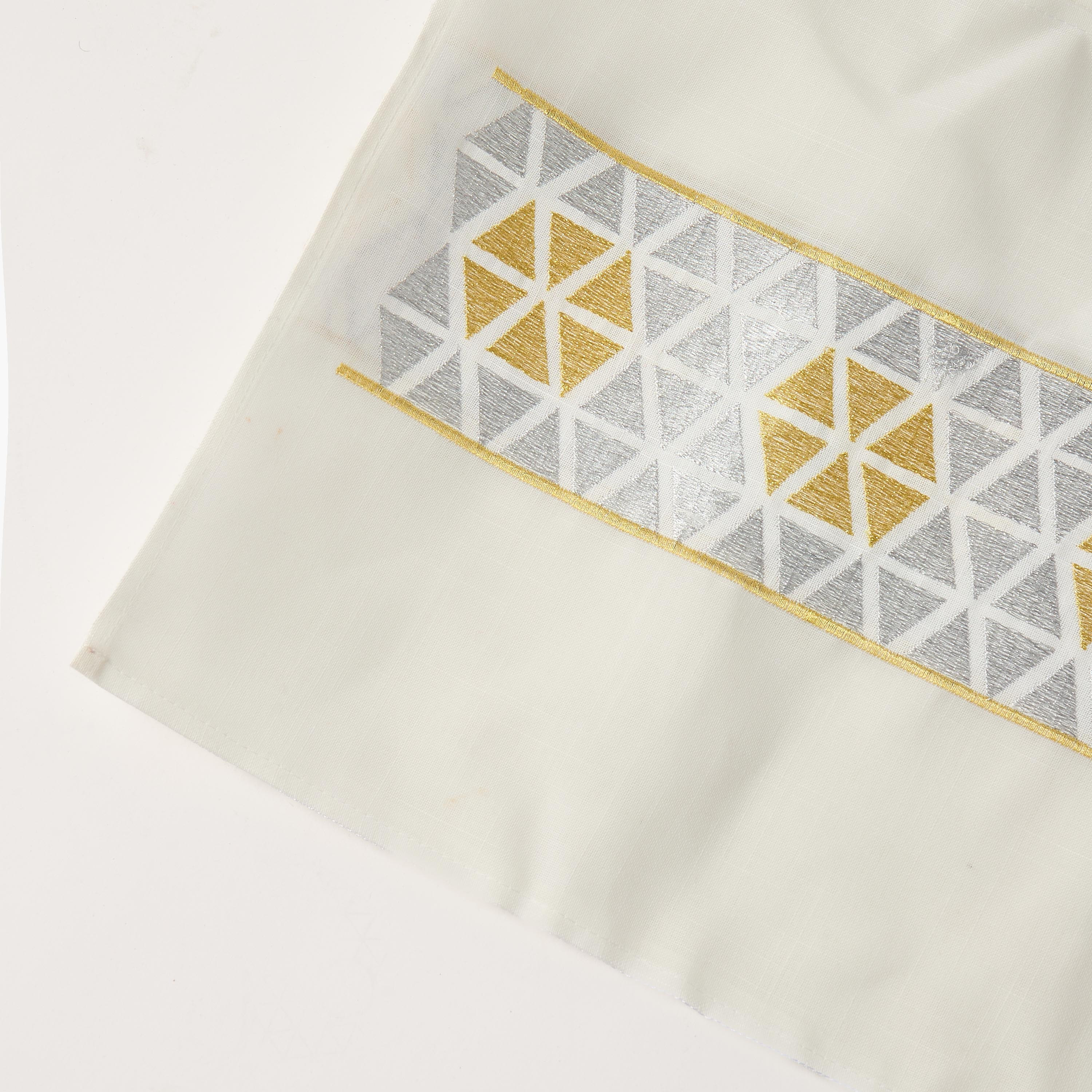 مفرش طاولة بتطريز هندسي - 180 سم-household-dining-tablelinen-runnersandtablecovers-image-3
