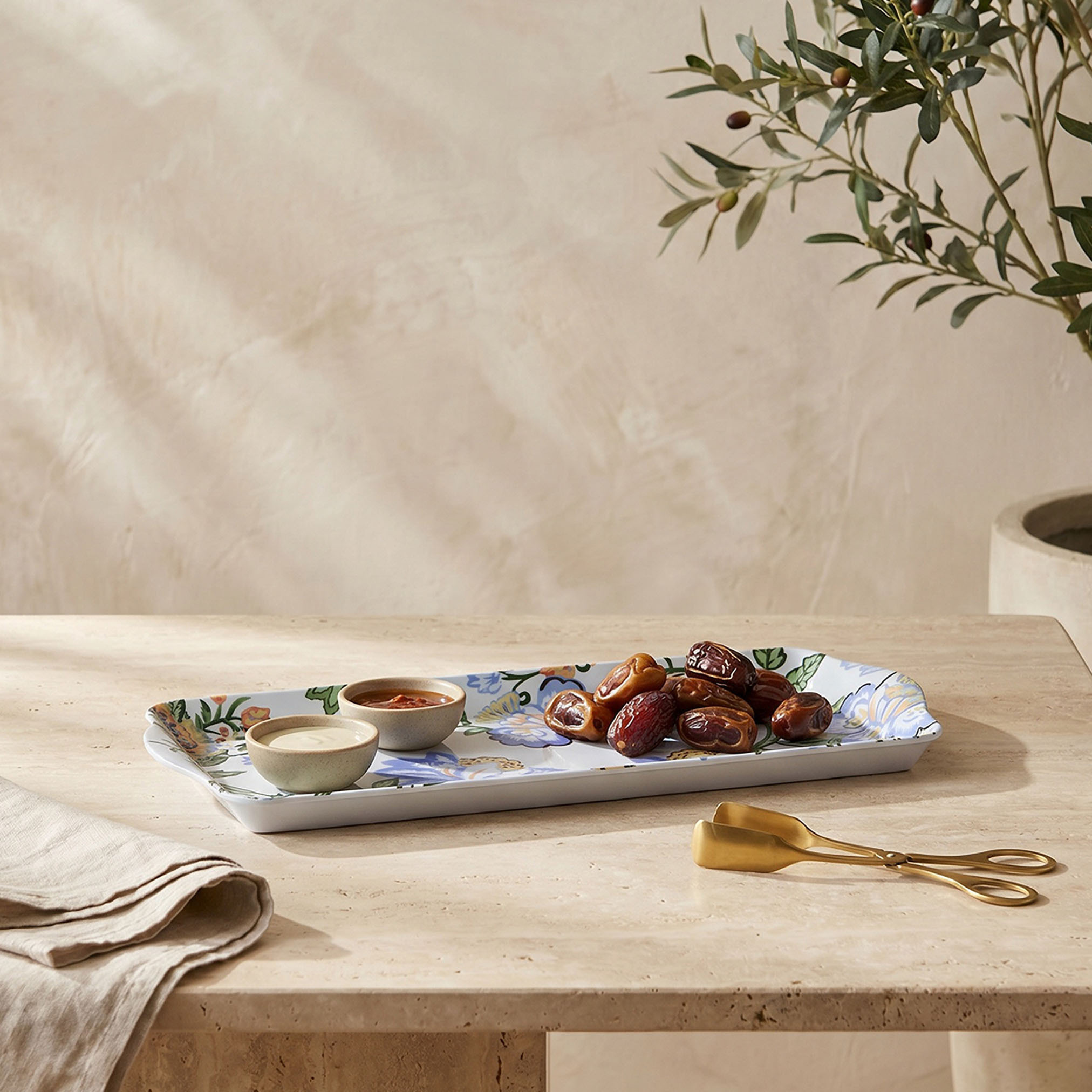 صينية تقديم بطبعات زهور-household-dining-serveware-servingtrays-image-3