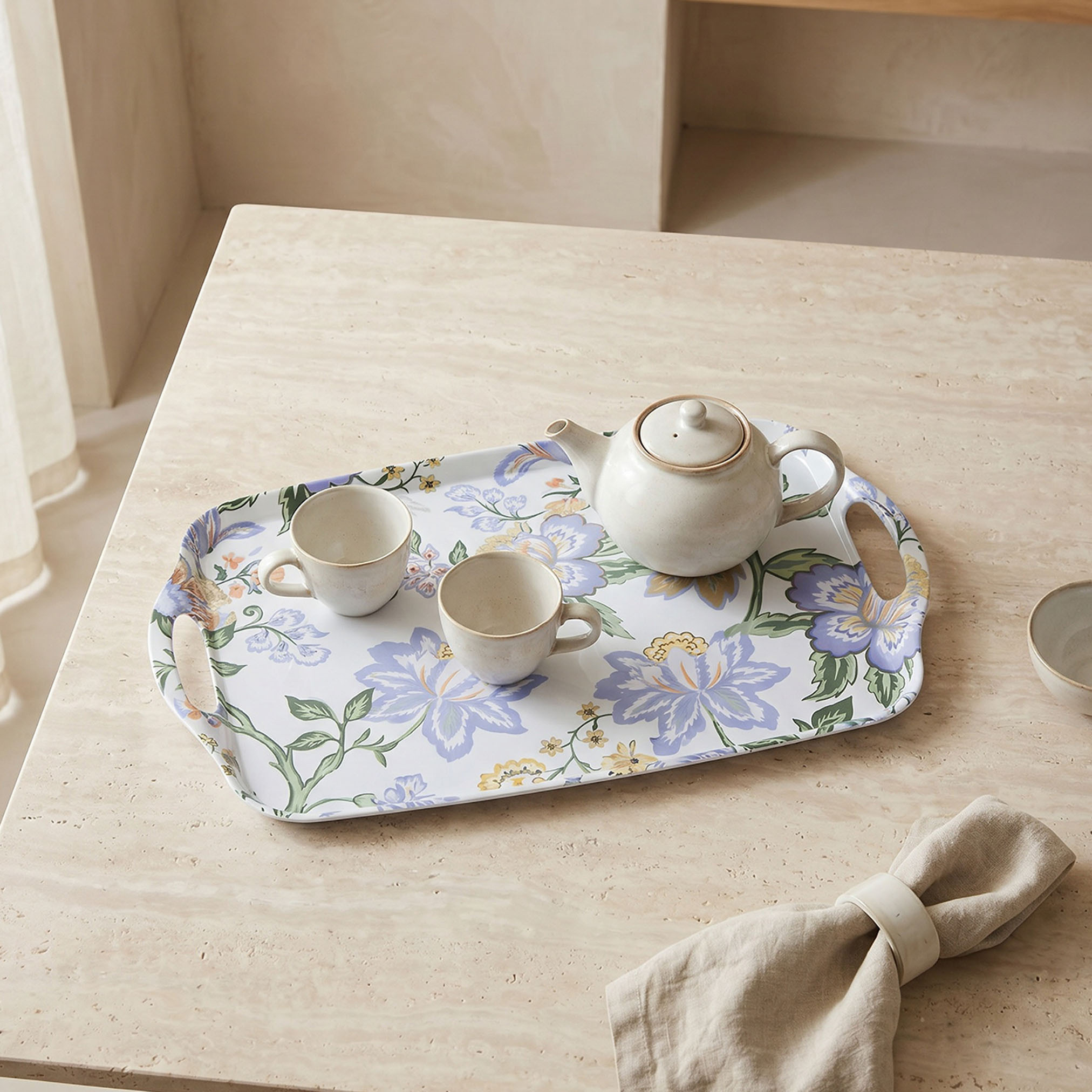 صينية تقديم بطبعات زهور-household-dining-serveware-servingtrays-image-1