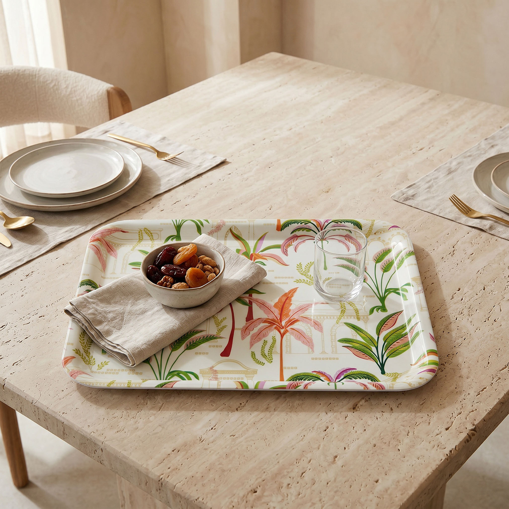 Palm Print Serving Tray-household-dining-serveware-servingtrays-image-1
