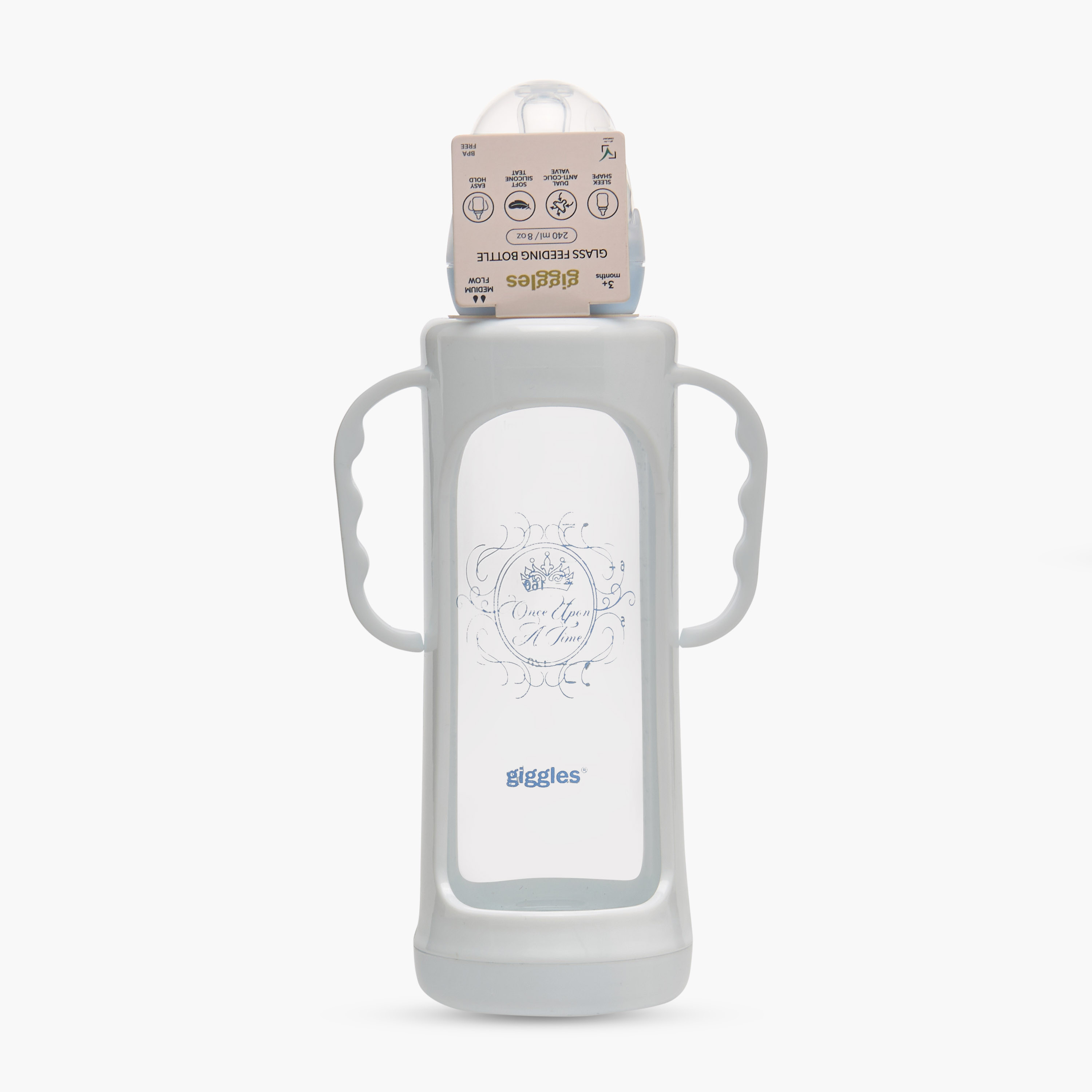 قارورة رضاعة مضادة للمغص من جيجلز  - 240 مل-baby-feeding-feedingbottles-bottlesandteats-image-11