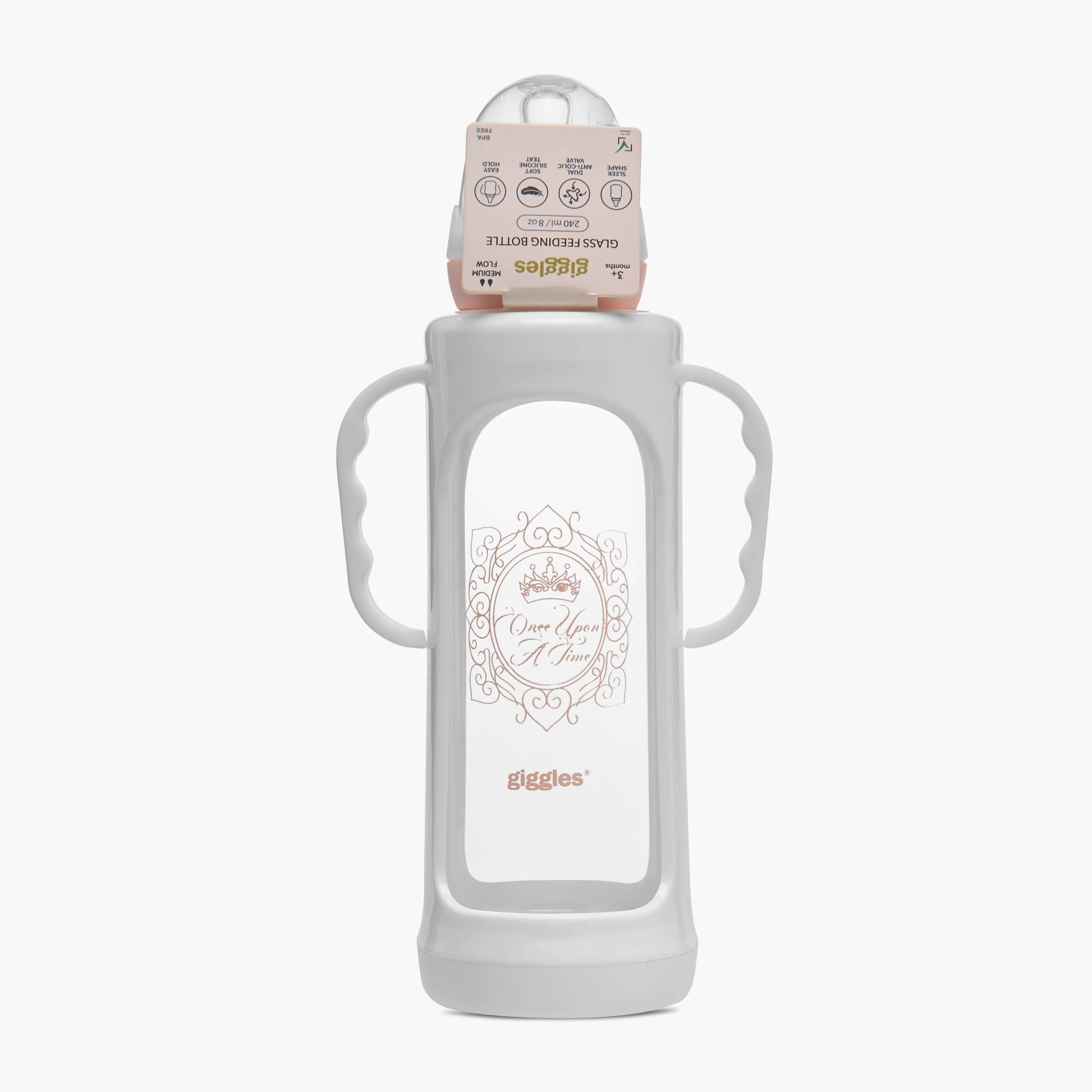 قارورة رضاعة مضادة للمغص من جيجلز  - 240 مل-baby-feeding-feedingbottles-bottlesandteats-image-11