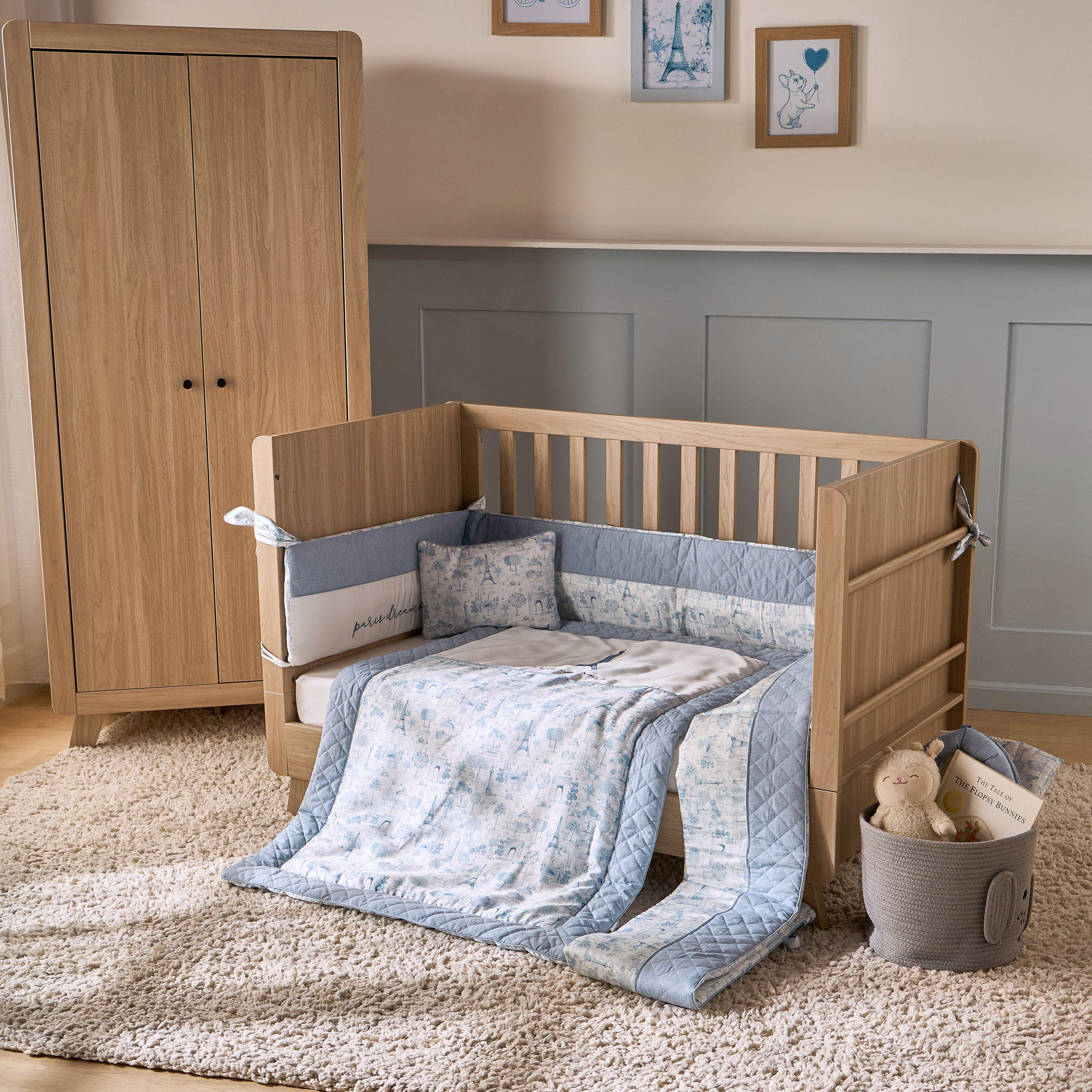 طقم لحاف 5 قطع بطبعات من جيجلز-baby-nursery-babybedding-image-1