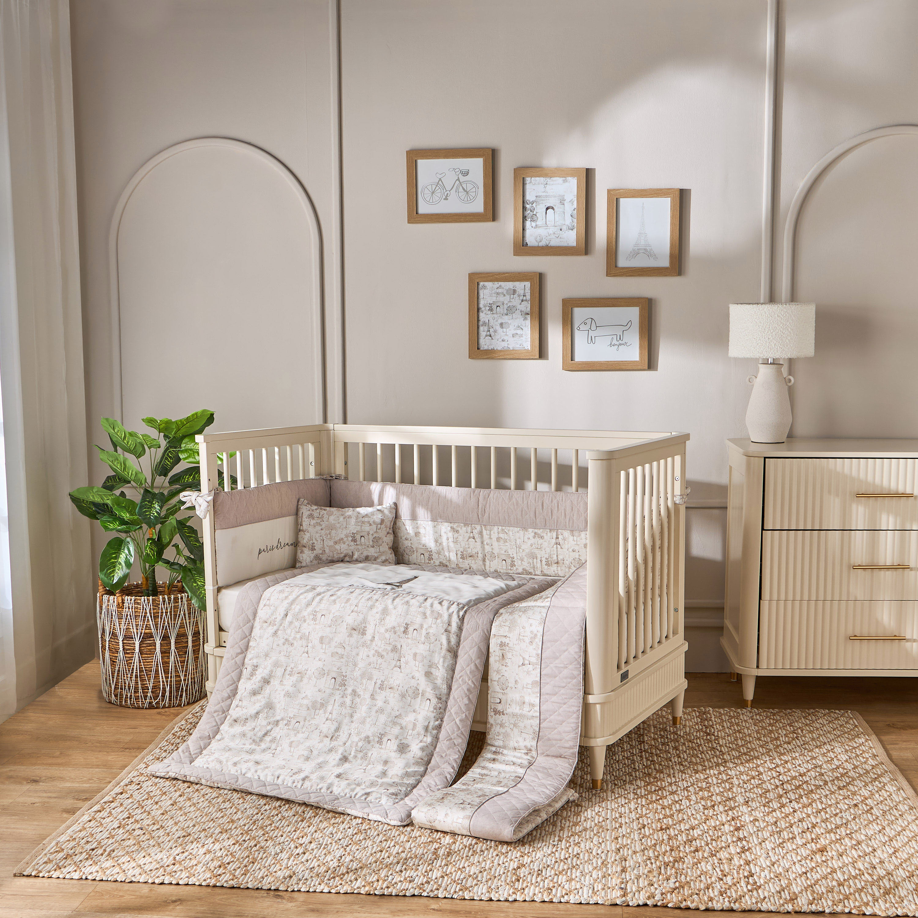 Giggles 5-Piece Paris Print Comforter Set-baby-nursery-babybedding-image-1