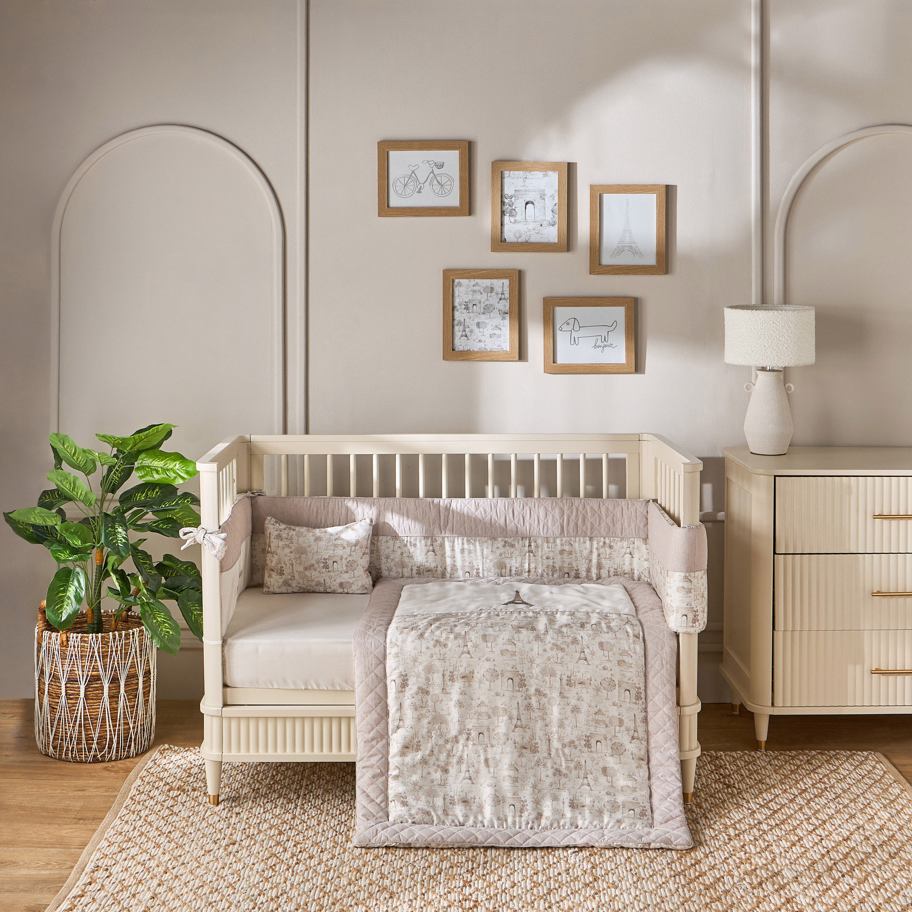 Giggles 5-Piece Paris Print Comforter Set-baby-nursery-babybedding-image-2