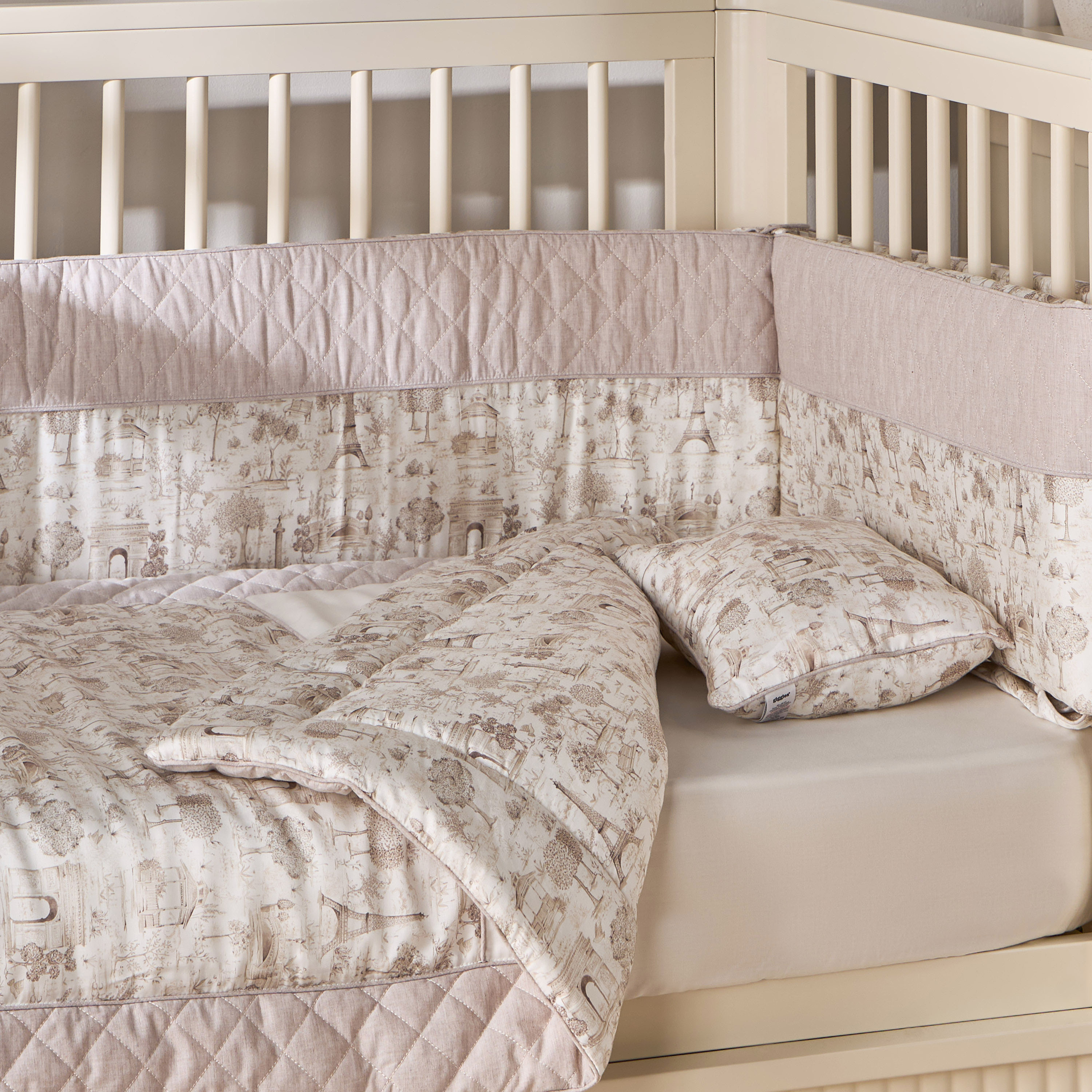 Giggles 5-Piece Paris Print Comforter Set-baby-nursery-babybedding-image-6
