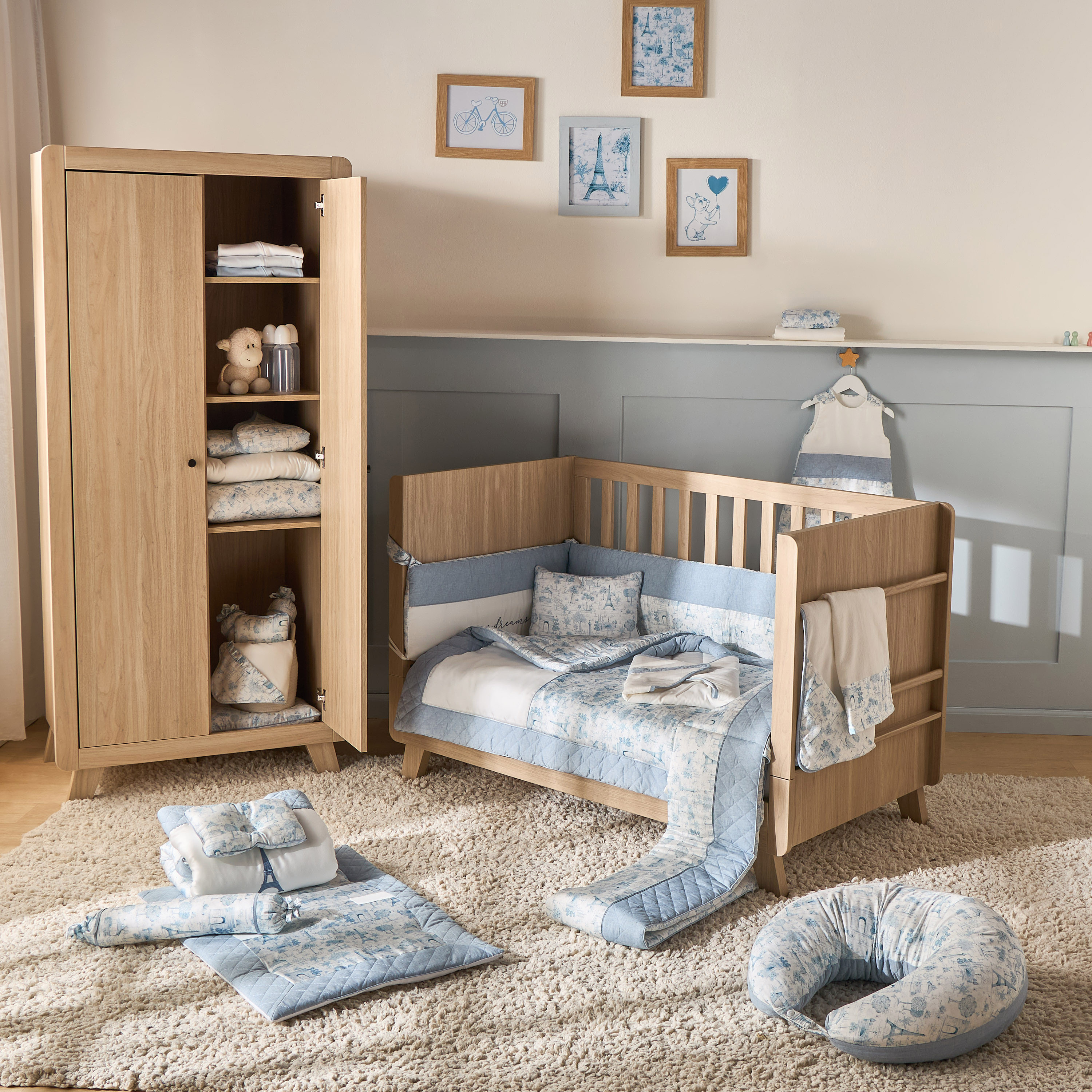 Giggles Printed Baby Nest with Bow-baby-nursery-babybedding-image-8