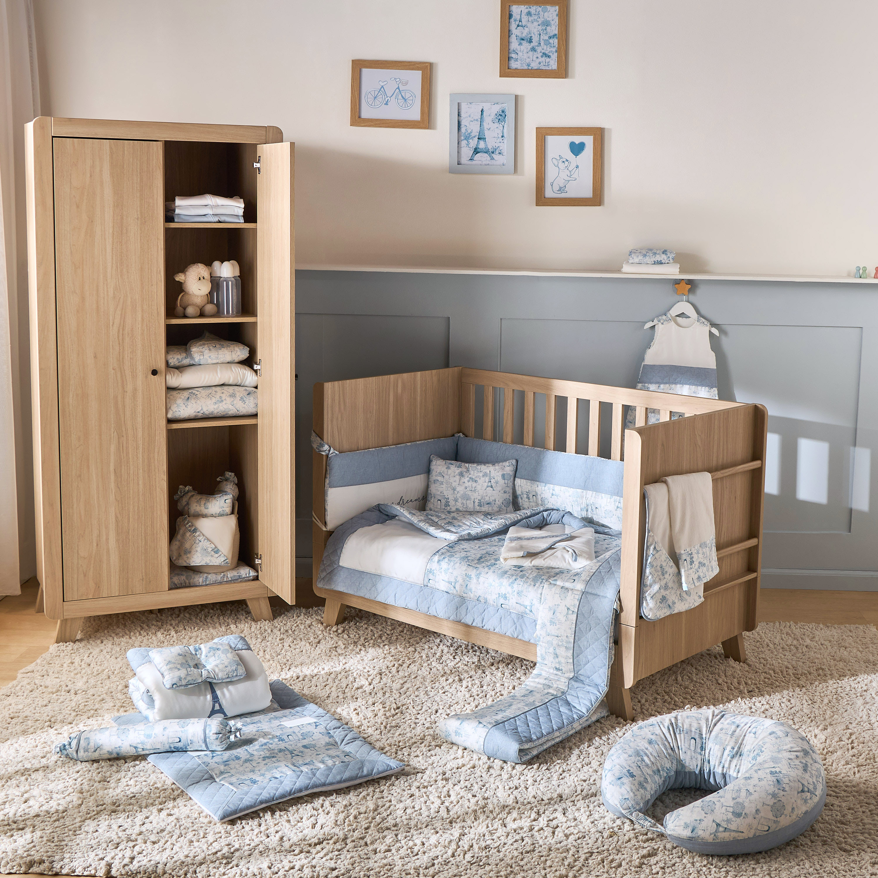 عشّ أطفال بطبعات مع فيونكة من جيجلز-baby-nursery-babybedding-image-9