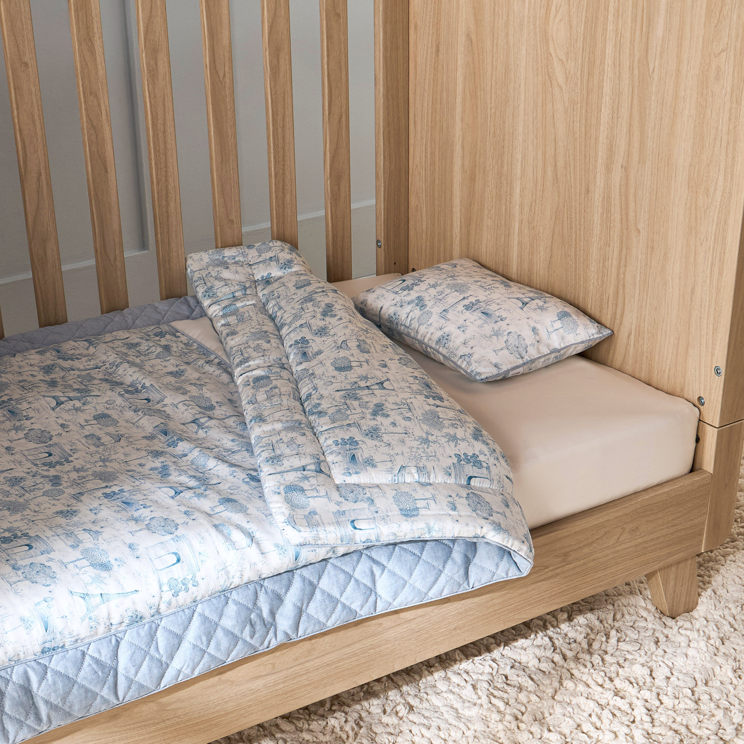 Giggles 2-Piece Paris Print Comforter and Pillow Set-baby-nursery-babybedding-image-6