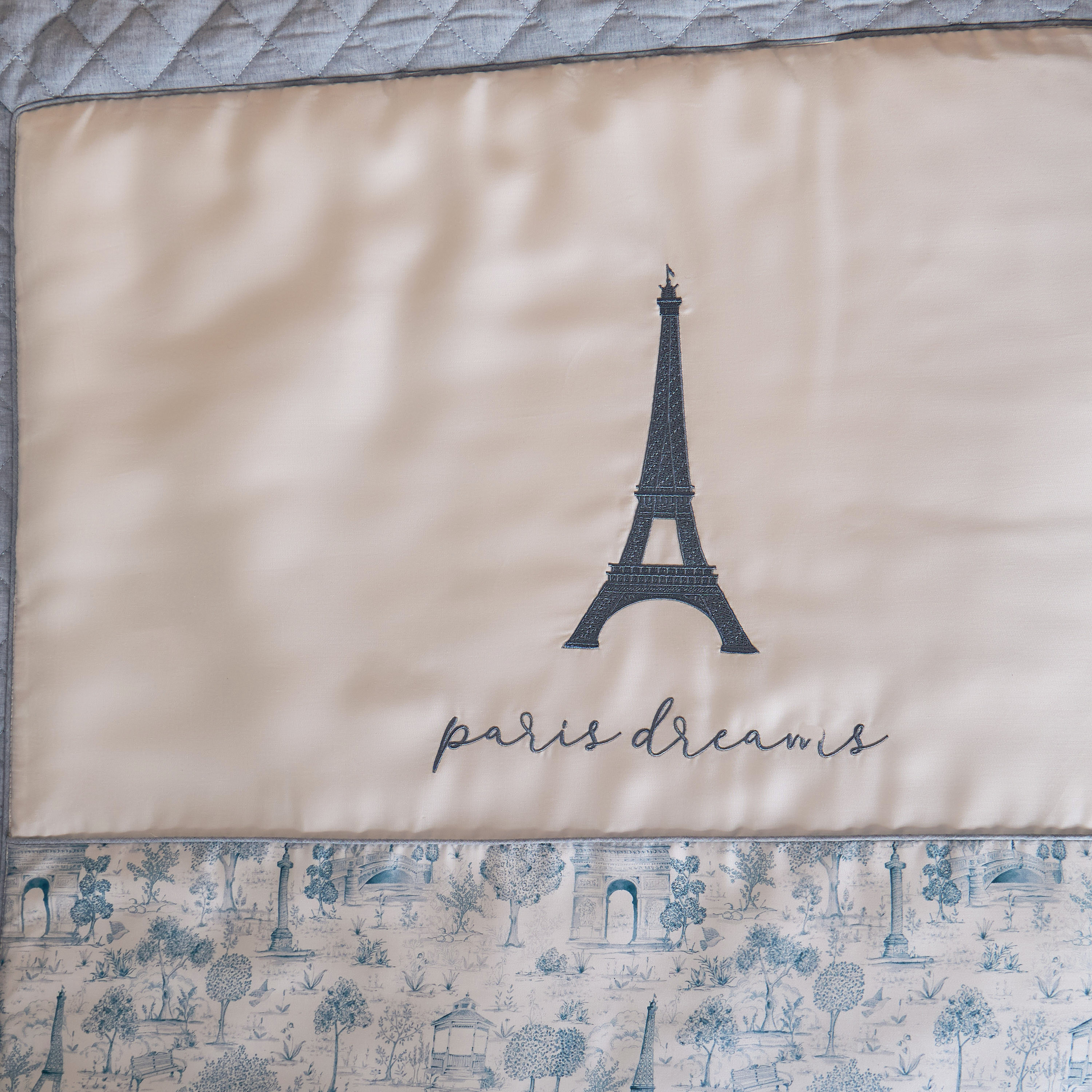 Giggles 2-Piece Paris Print Comforter and Pillow Set-baby-nursery-babybedding-image-8