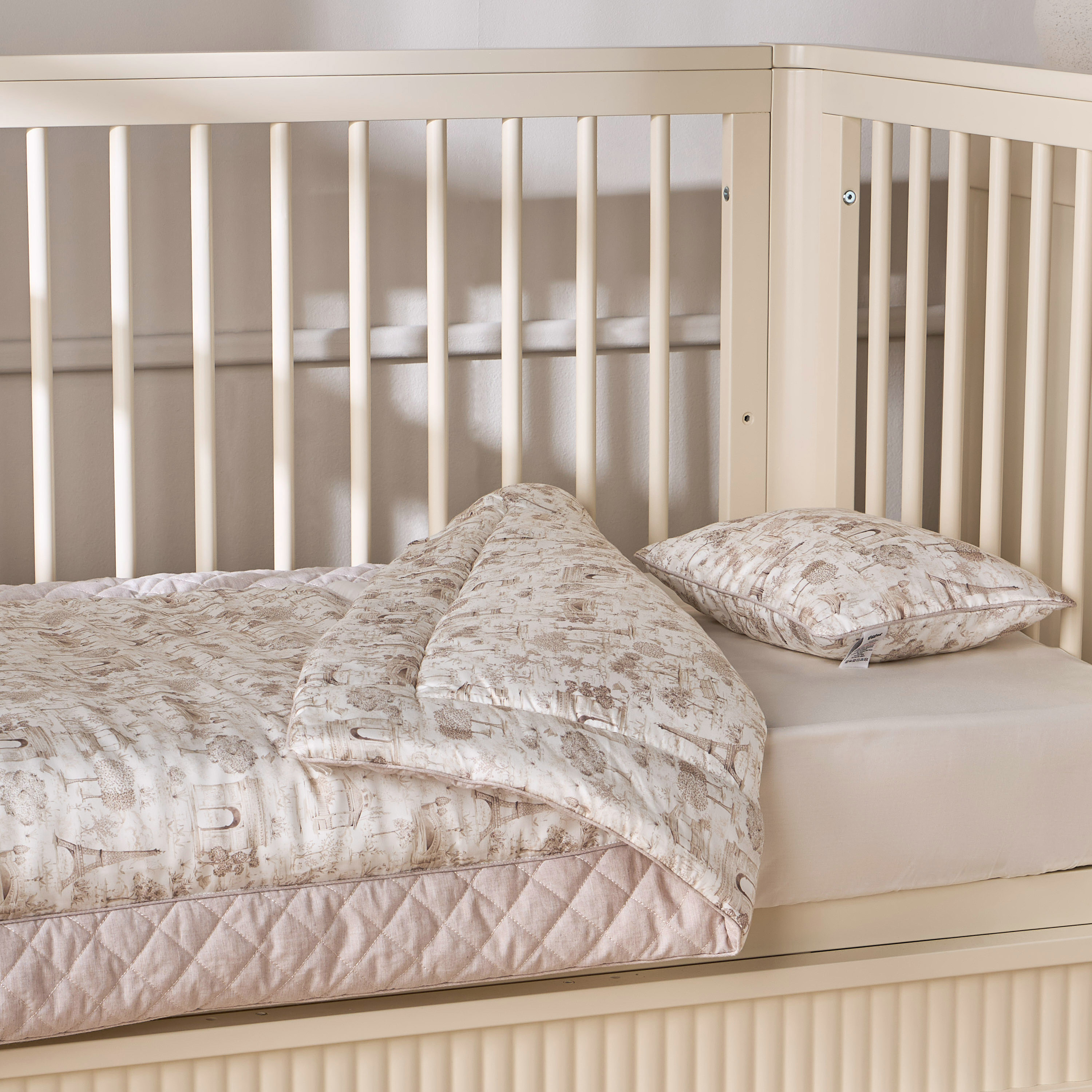 Giggles 2-Piece Paris Print Comforter and Pillow Set-baby-nursery-babybedding-image-6