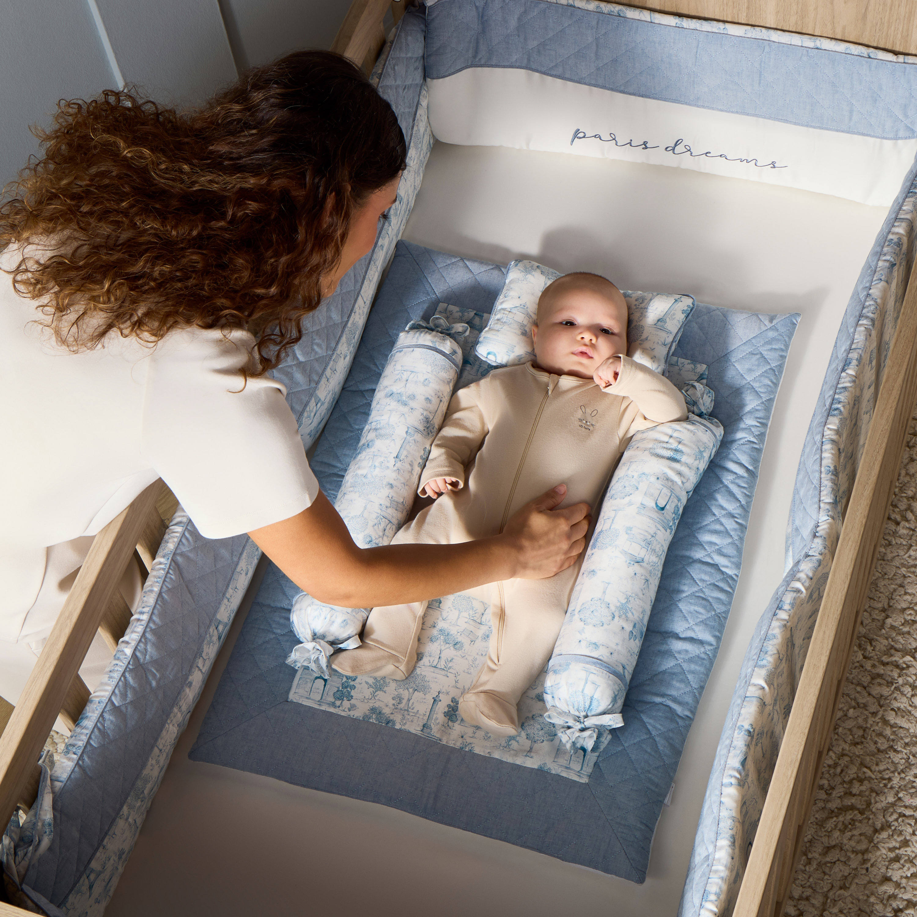Giggles Toile Print Bolster Set-baby-nursery-babybedding-image-2