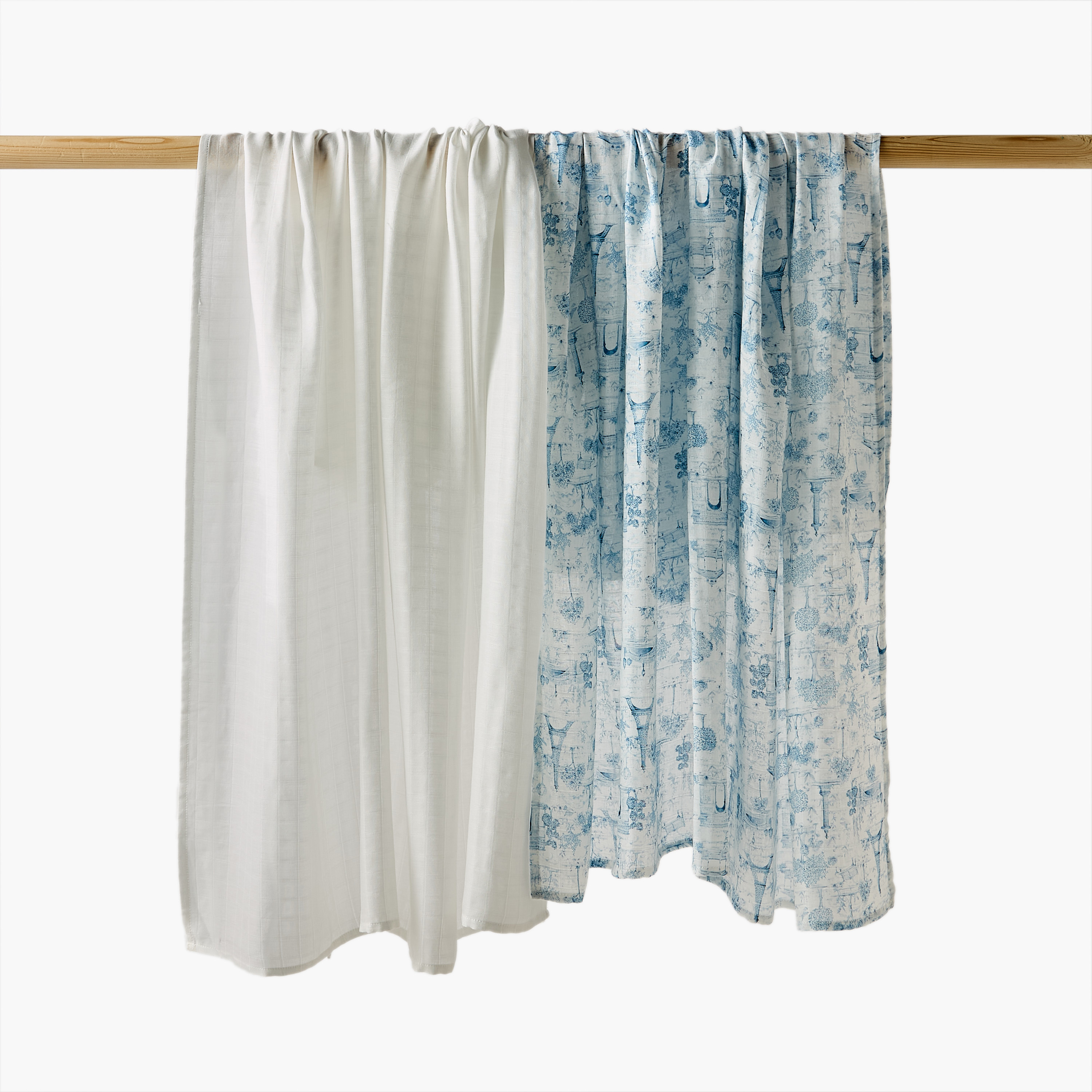 قماط موسلين بارز الملمس من جيجلز - عبوة من قطعتين - 120x120 سم-baby-nursery-blanketsandswaddles-swaddlesandsleepingbags-image-1