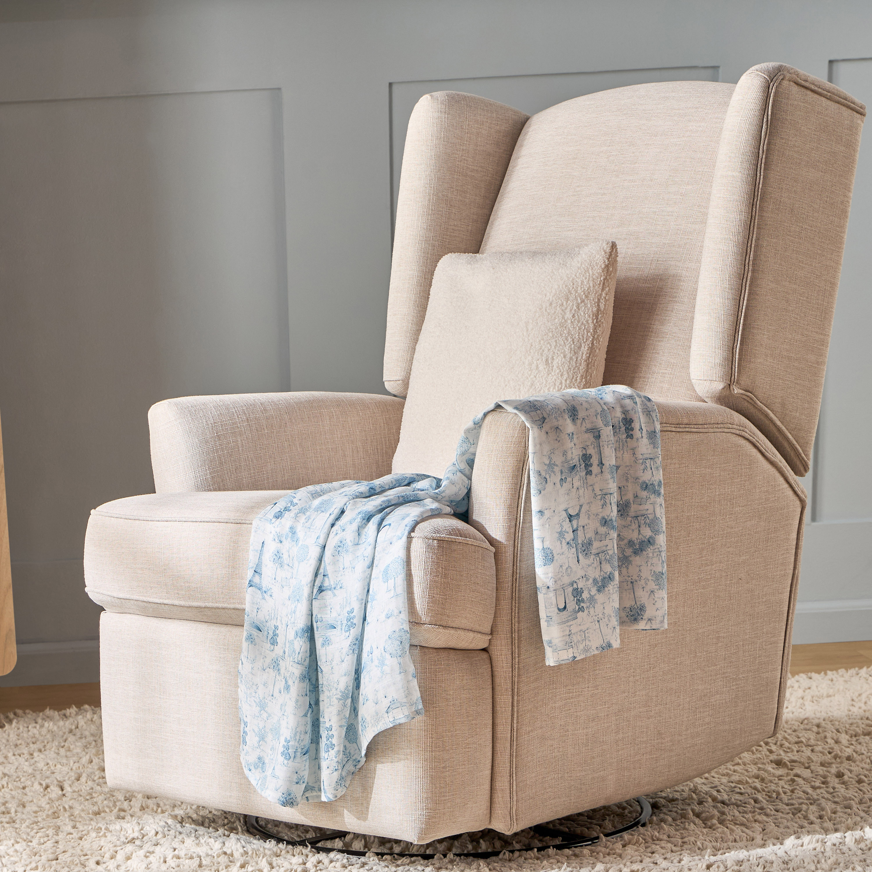 قماط موسلين بارز الملمس من جيجلز - عبوة من قطعتين - 120x120 سم-baby-nursery-blanketsandswaddles-swaddlesandsleepingbags-image-2