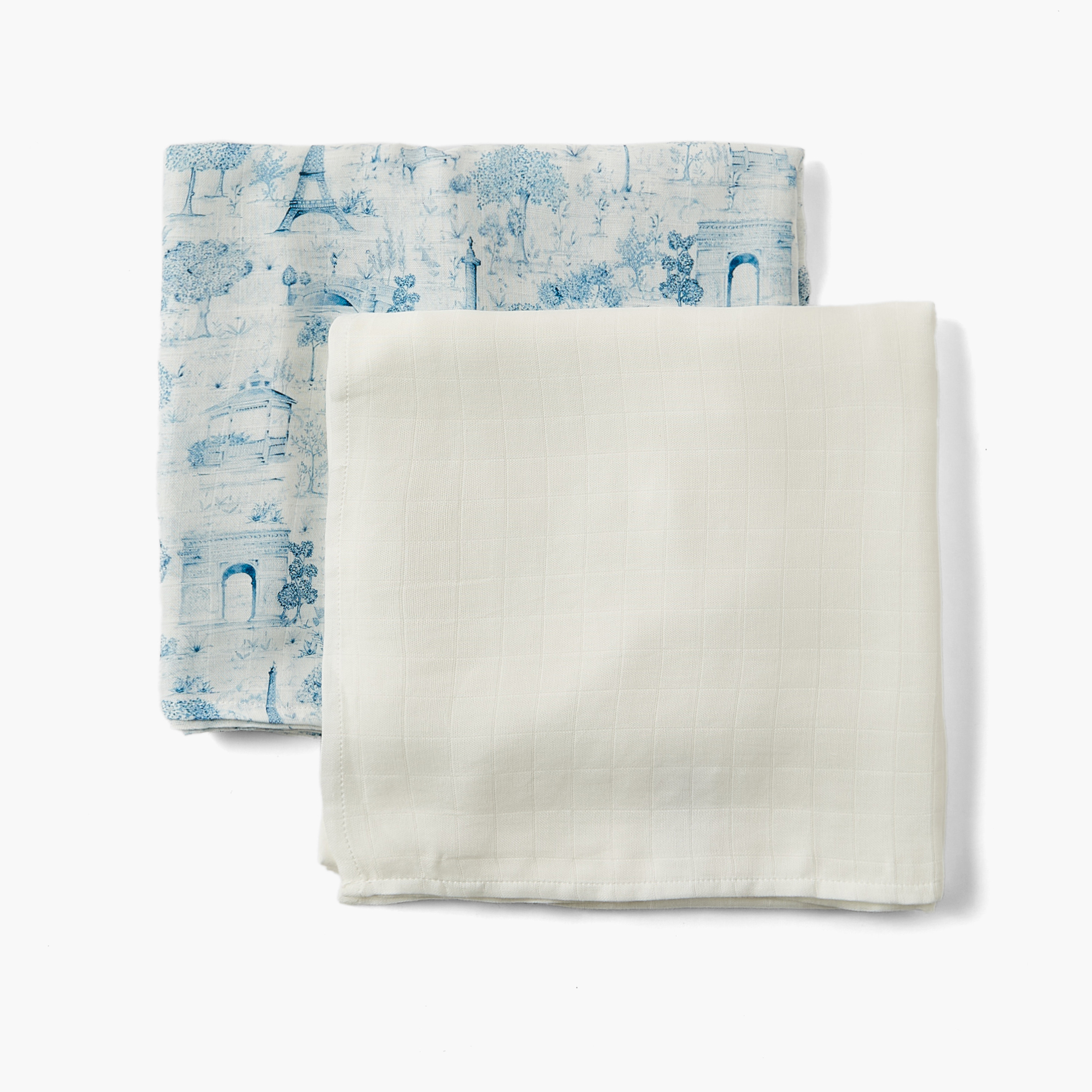 قماط موسلين بارز الملمس من جيجلز - عبوة من قطعتين - 120x120 سم-baby-nursery-blanketsandswaddles-swaddlesandsleepingbags-image-3