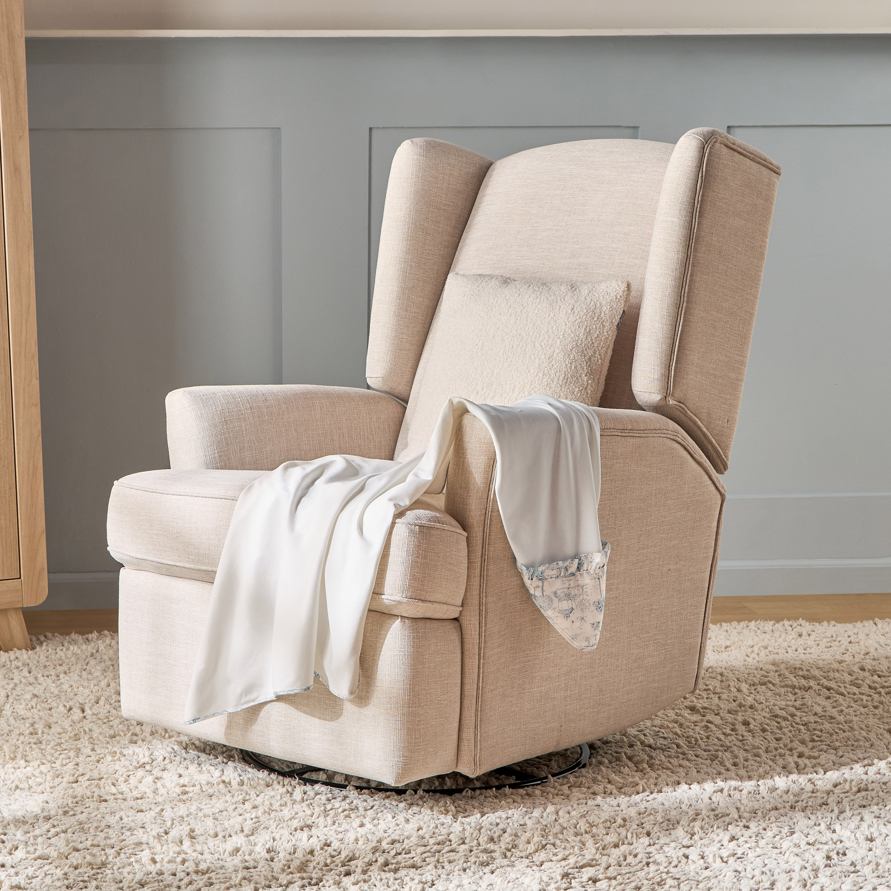 بطانية قطن بقبعة لحديثي الولادة من جيجلز - 100×100 سم-baby-nursery-blanketsandswaddles-receivingblankets-image-2