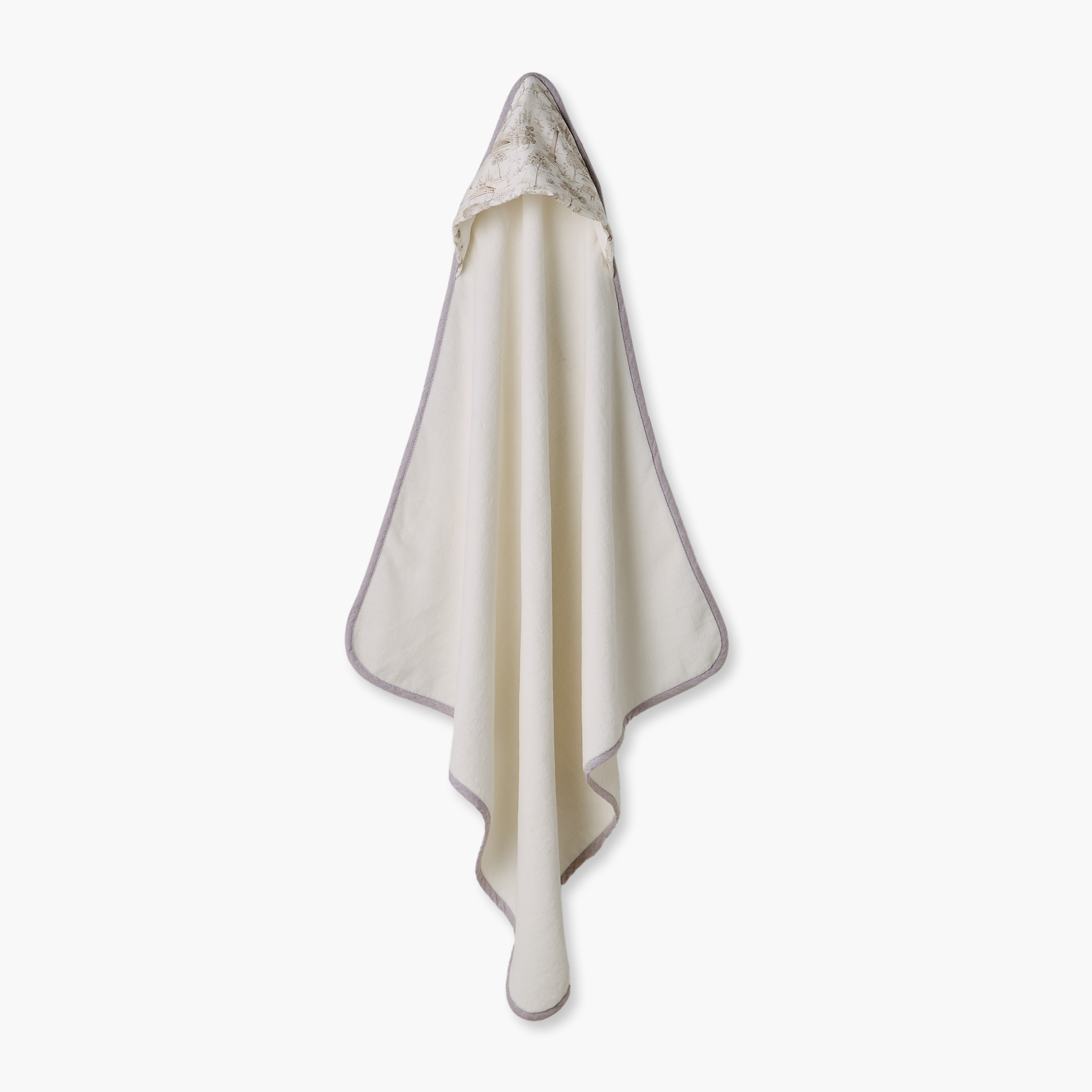 بطانية قطن بقبعة لحديثي الولادة من جيجلز - 100×100 سم-baby-nursery-blanketsandswaddles-receivingblankets-image-1