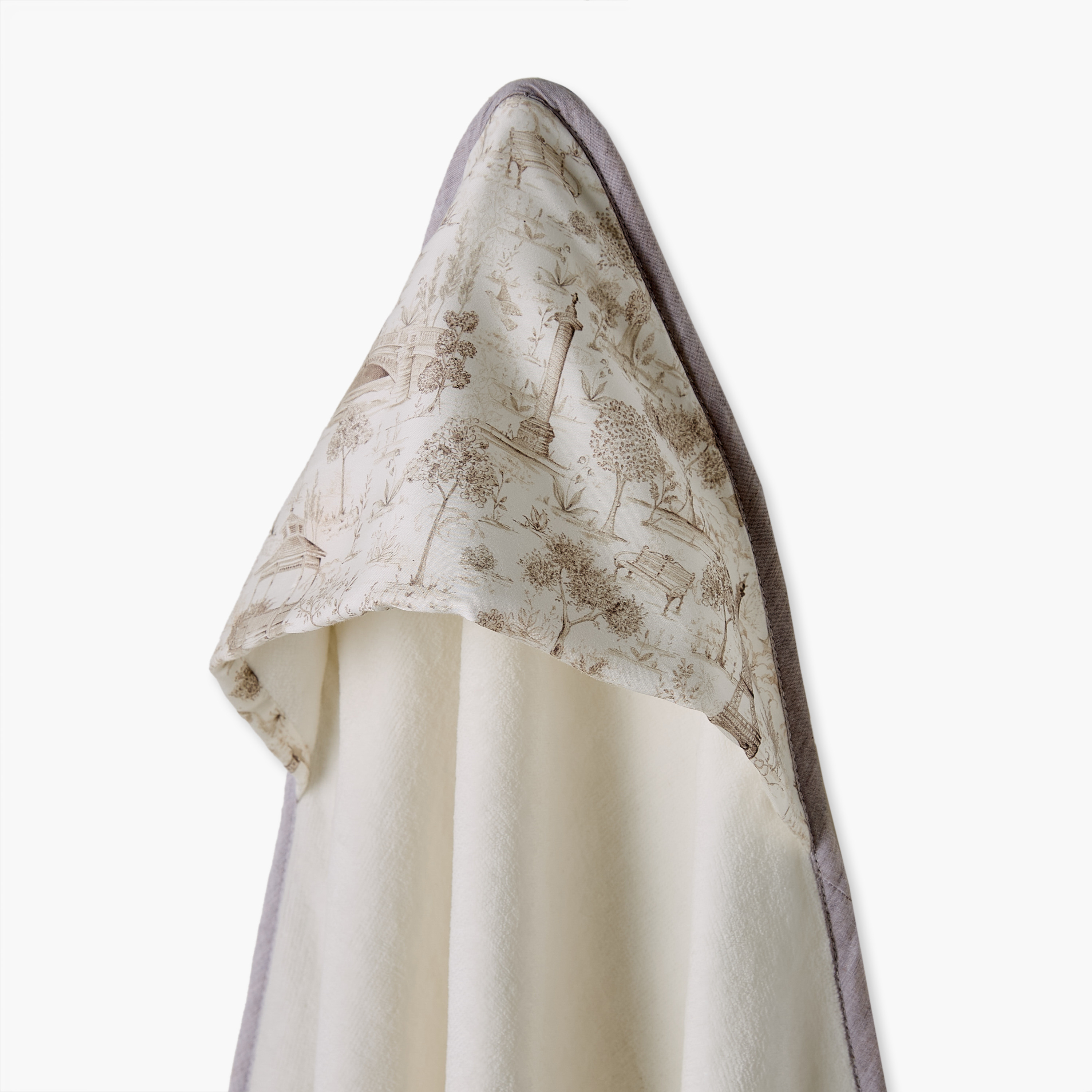 بطانية قطن بقبعة لحديثي الولادة من جيجلز - 100×100 سم-baby-nursery-blanketsandswaddles-receivingblankets-image-3