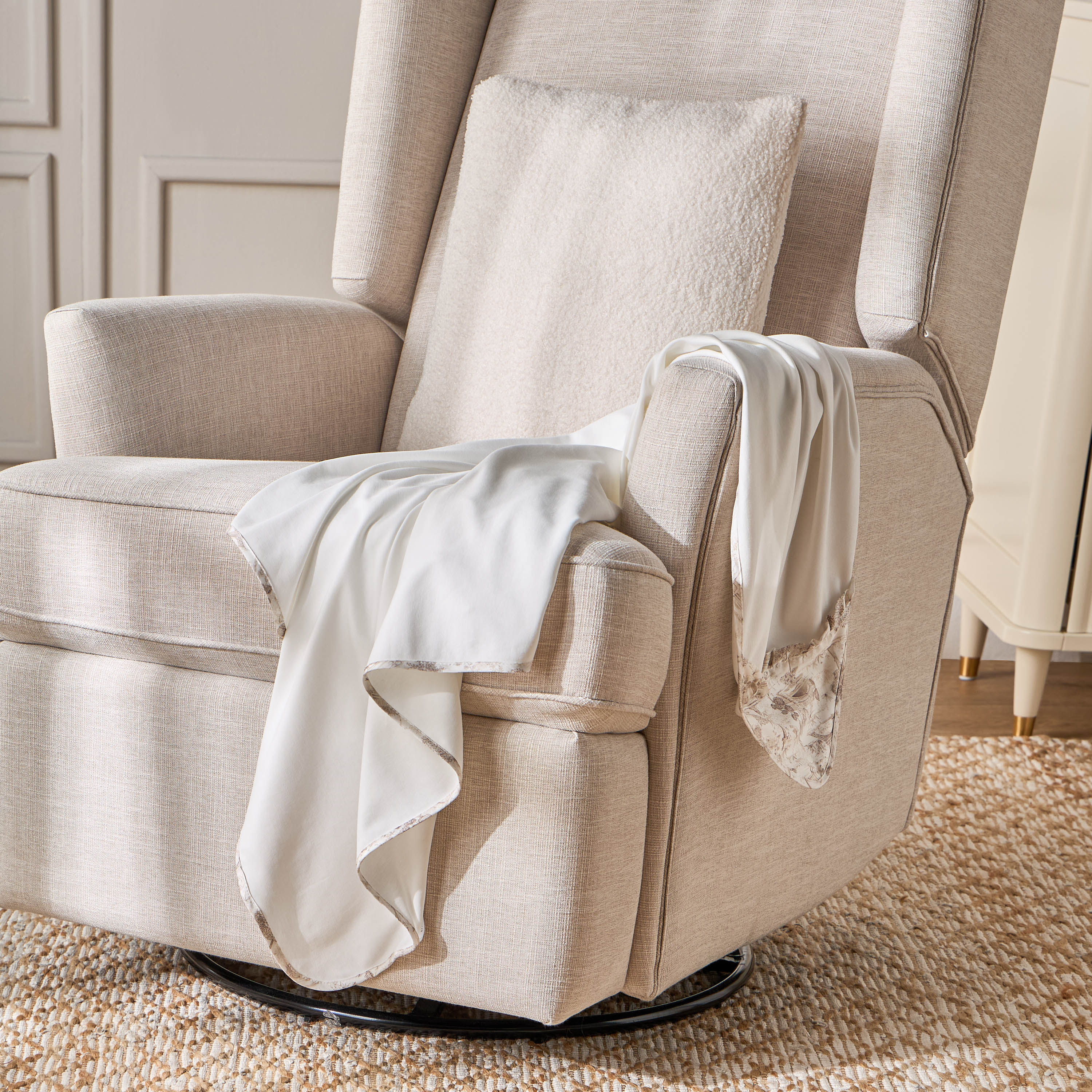 بطانية قطن بقبعة لحديثي الولادة من جيجلز - 100×100 سم-baby-nursery-blanketsandswaddles-receivingblankets-image-7