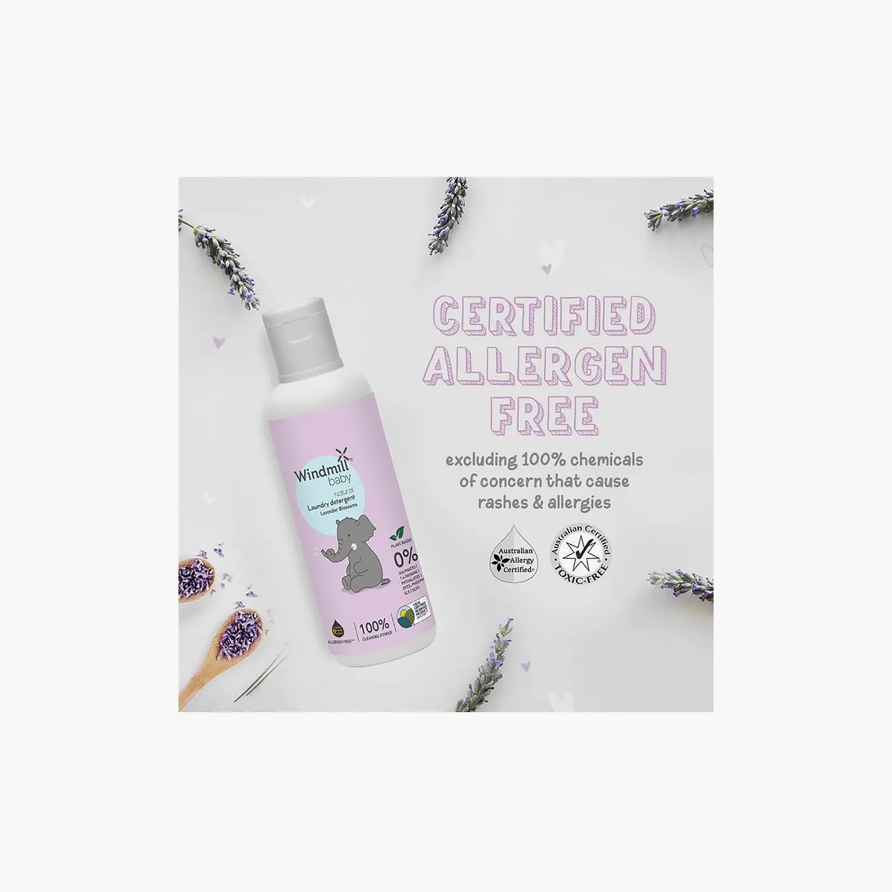 Windmill Baby Natural Laundry Detergent Lavender Blossom - 100 ml-baby-feeding-cleaningliquids-image-2