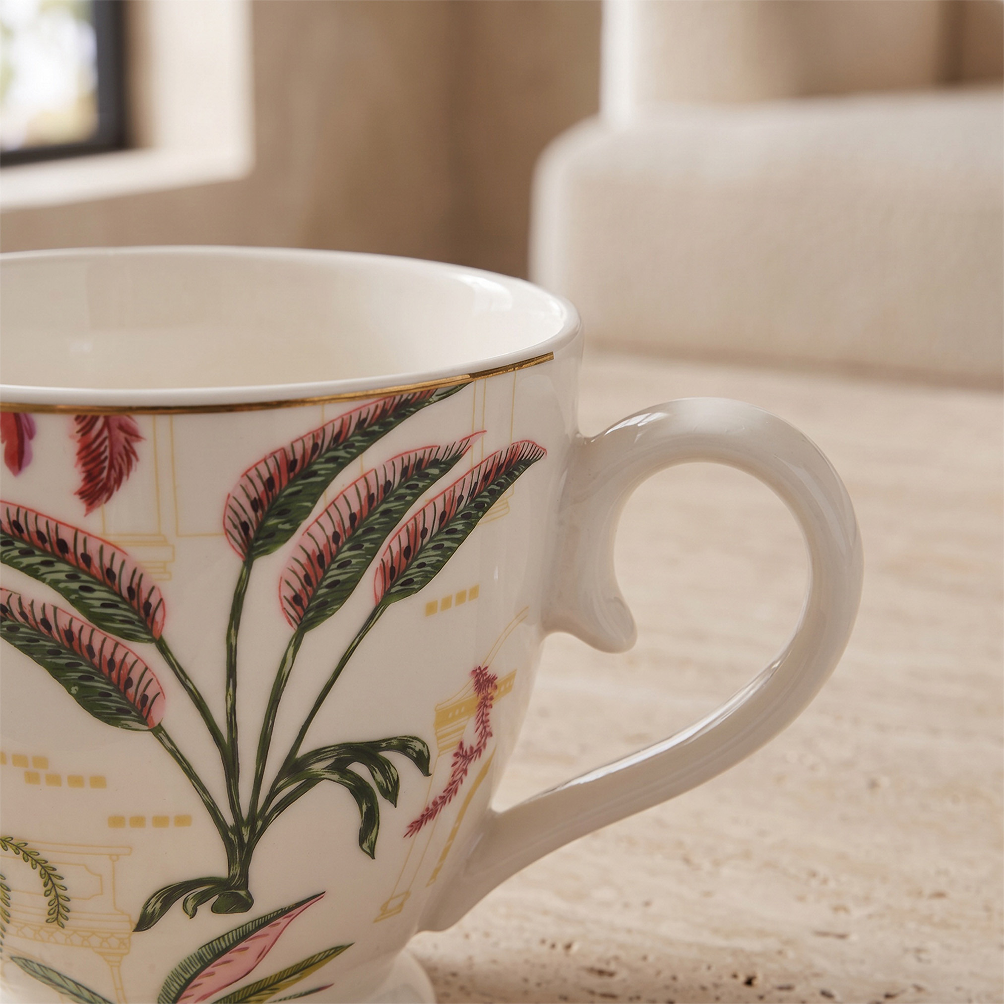 مج من الخزف الصيني بمقبض وطبعات استوائية - 445 مل-household-dining-teaandcoffee-mugsandcups-image-3
