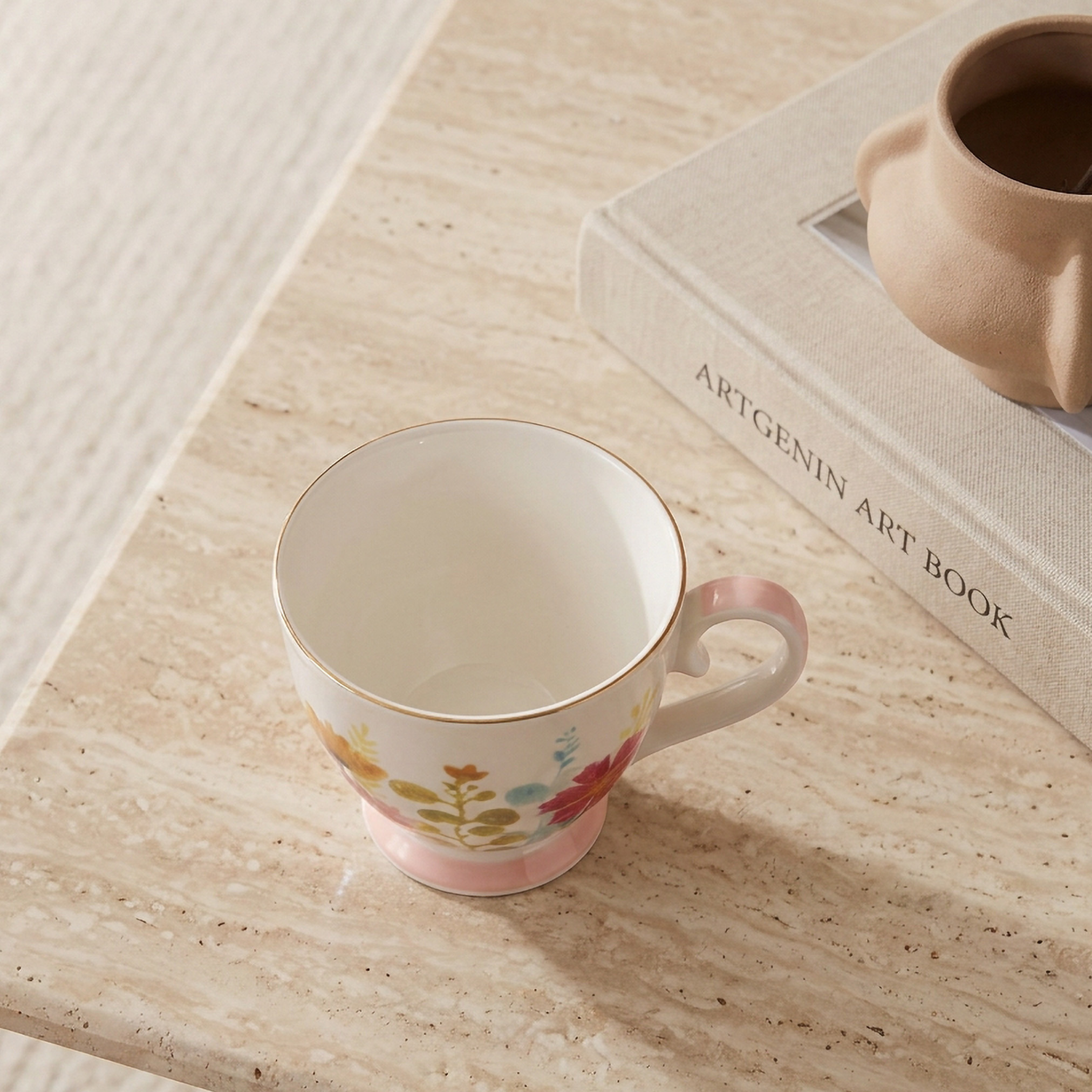 Floral Print New Bone China Mug with Handle - 445 ml-household-dining-teaandcoffee-mugsandcups-image-2