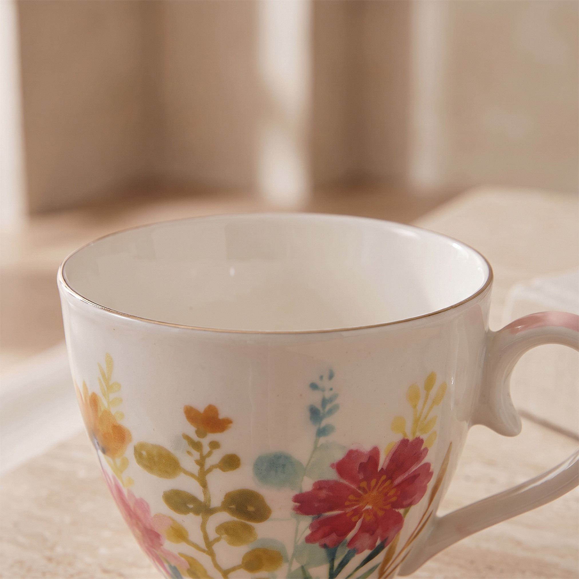 Floral Print New Bone China Mug with Handle - 445 ml-household-dining-teaandcoffee-mugsandcups-image-3