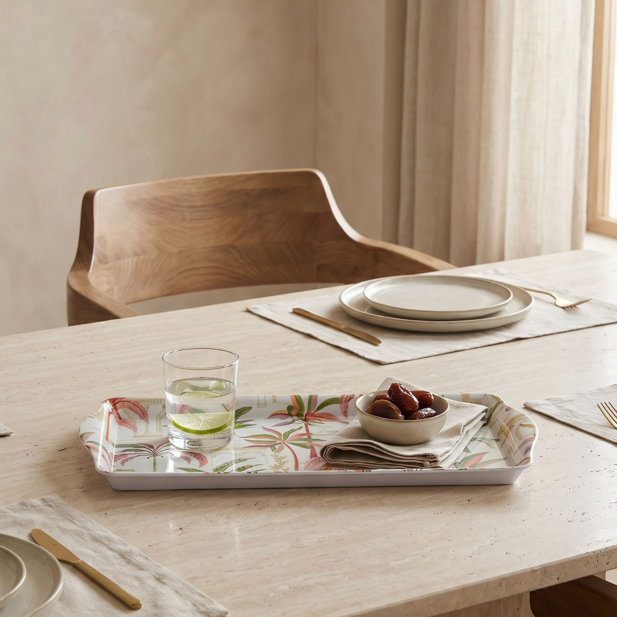 صينية تقديم بطبعات نخيل-household-dining-serveware-servingtrays-image-3