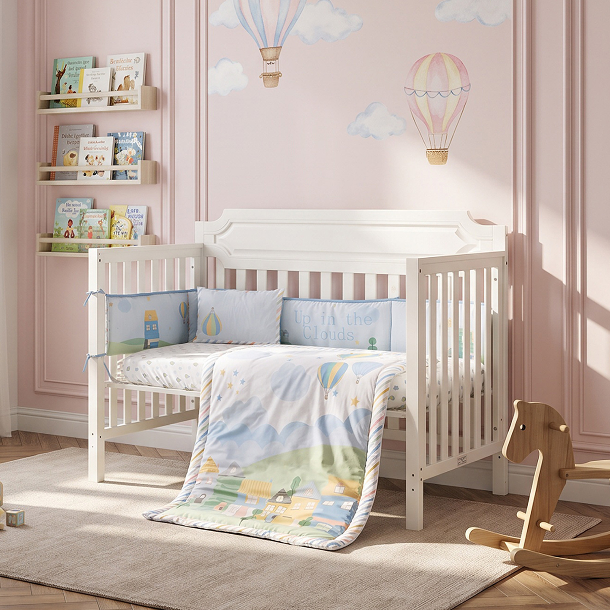 Juniors Meadow Print 4-Piece Cotton Bedding Set-baby-nursery-babybedding-image-1