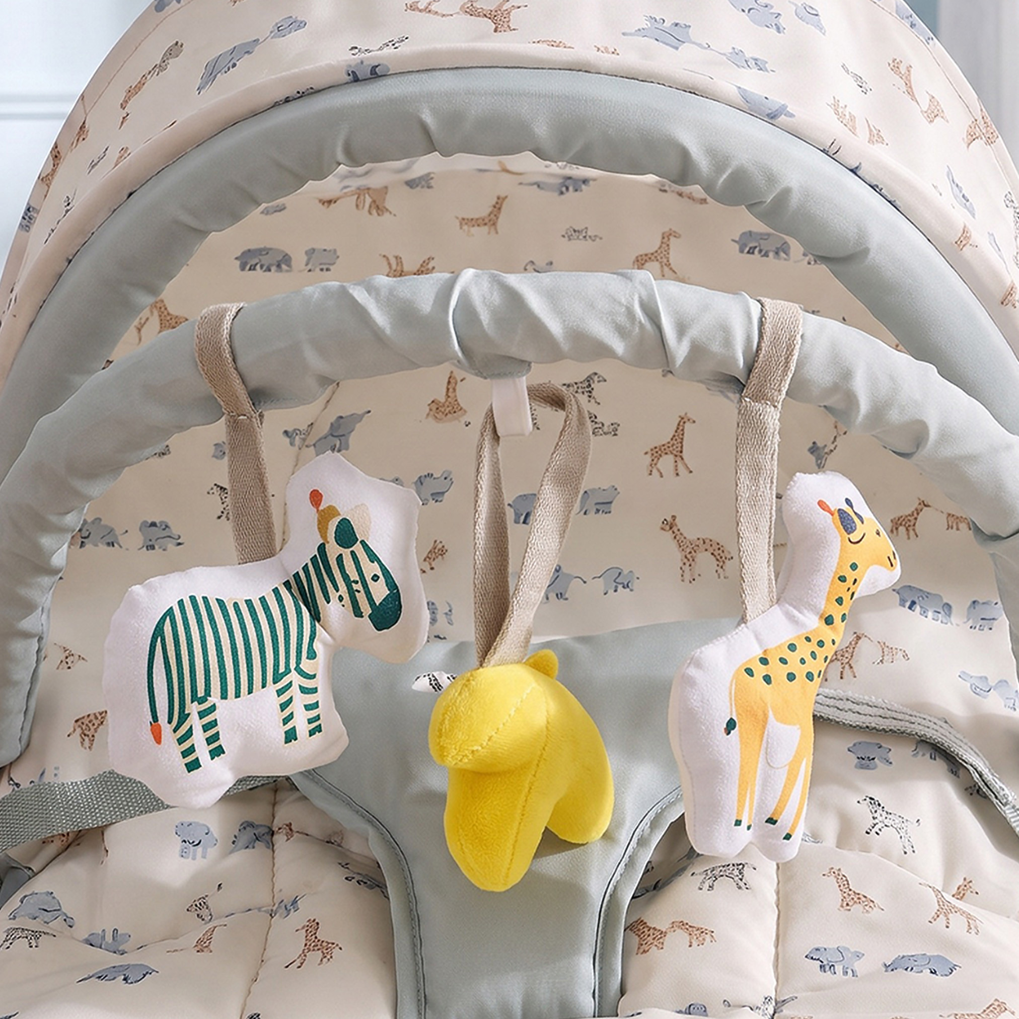 Juniors Safari Print Baby Bouncer with Canopy-baby-infantactivity-bouncers-image-8