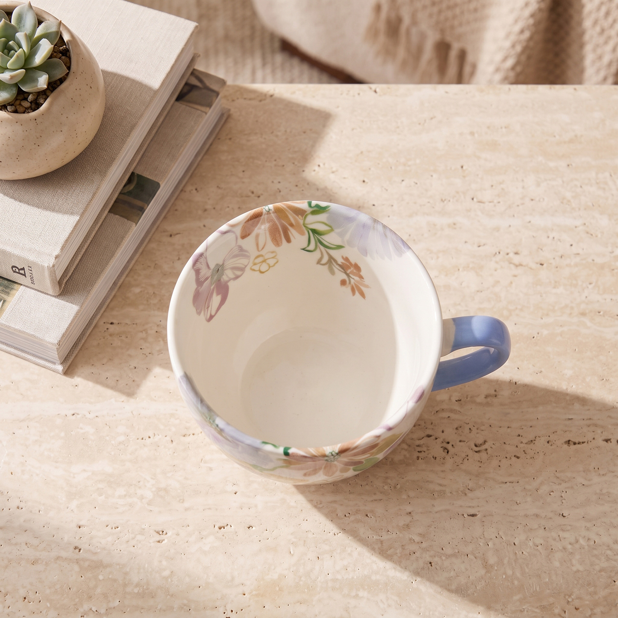 Floral Decal New Bone China Mug - 430 ml-household-dining-teaandcoffee-mugsandcups-image-2