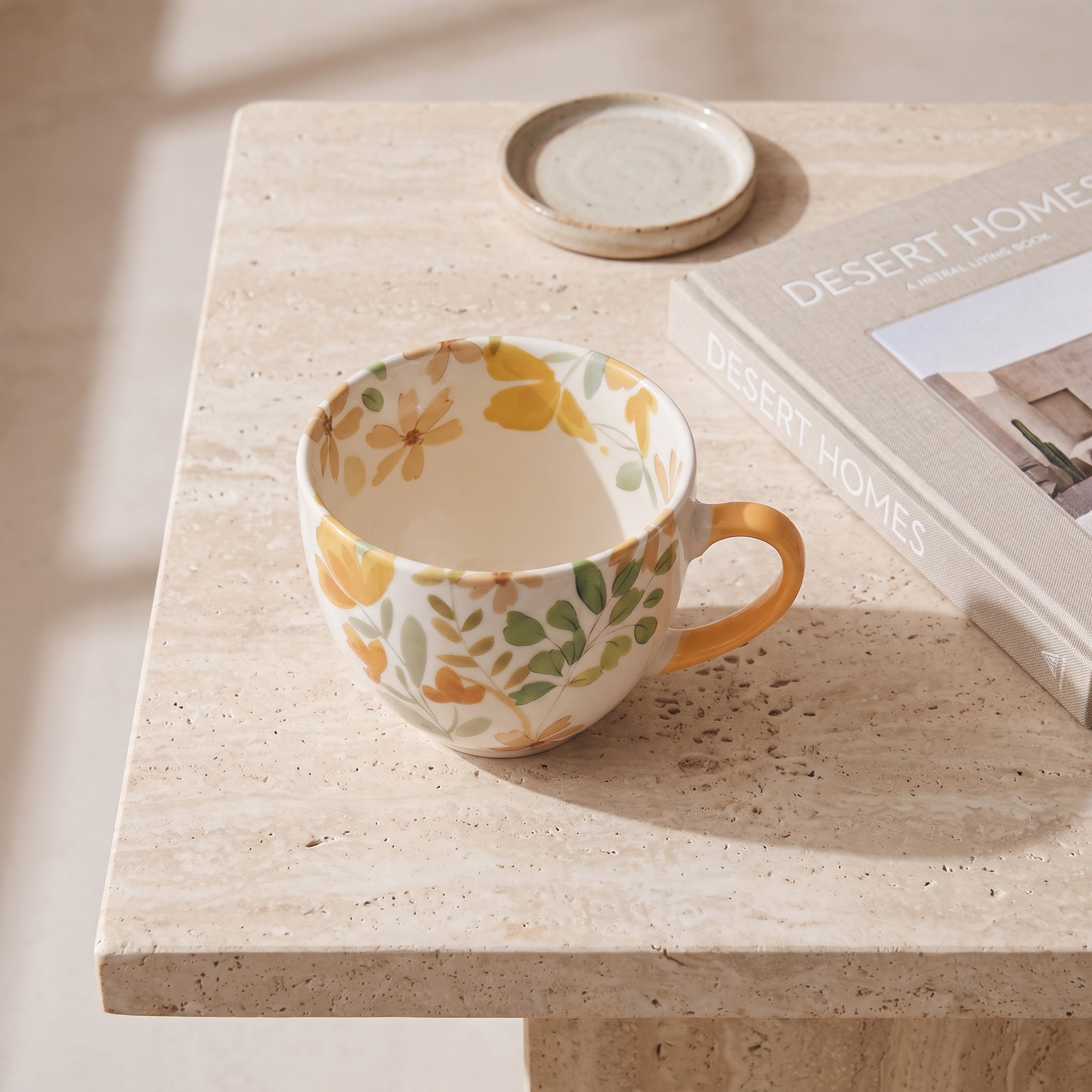 Floral Decal New Bone China Mug - 430 ml-household-dining-teaandcoffee-mugsandcups-image-2