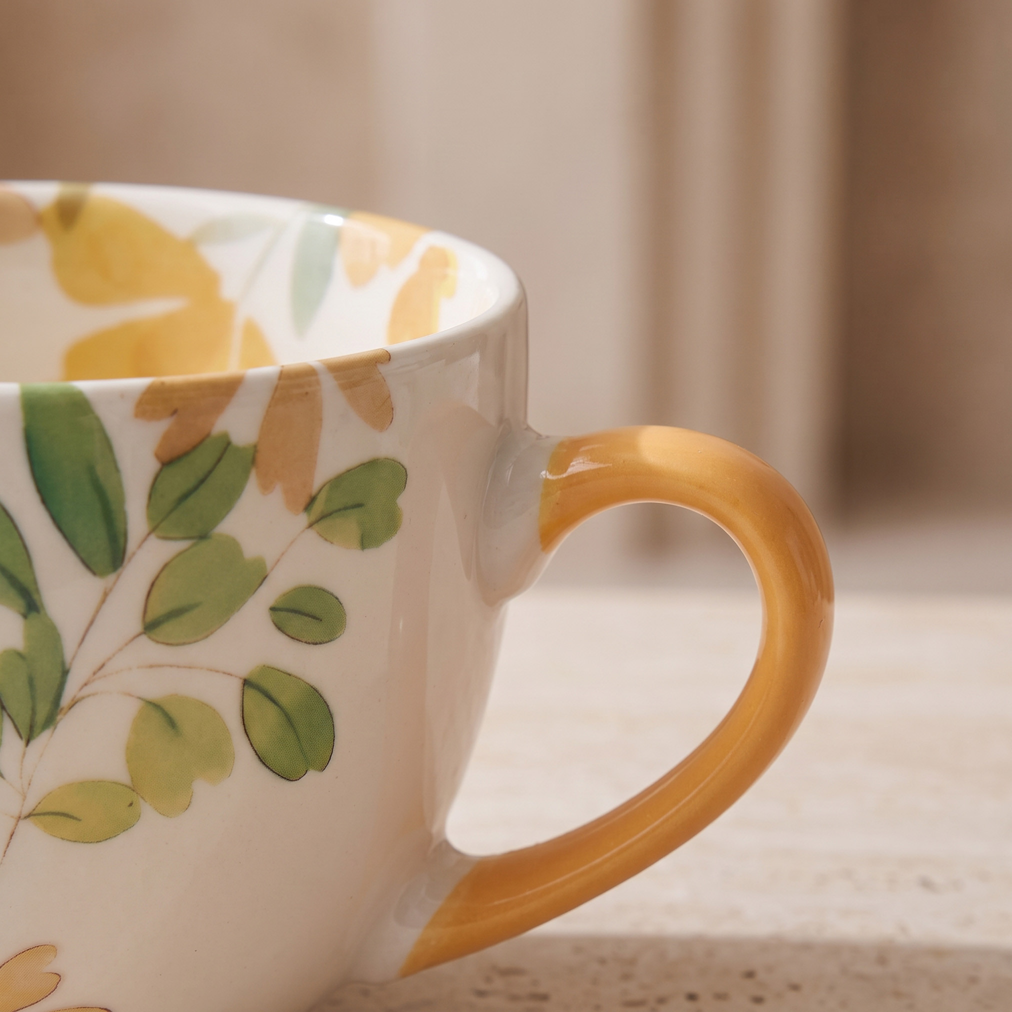 Floral Decal New Bone China Mug - 430 ml-household-dining-teaandcoffee-mugsandcups-image-3