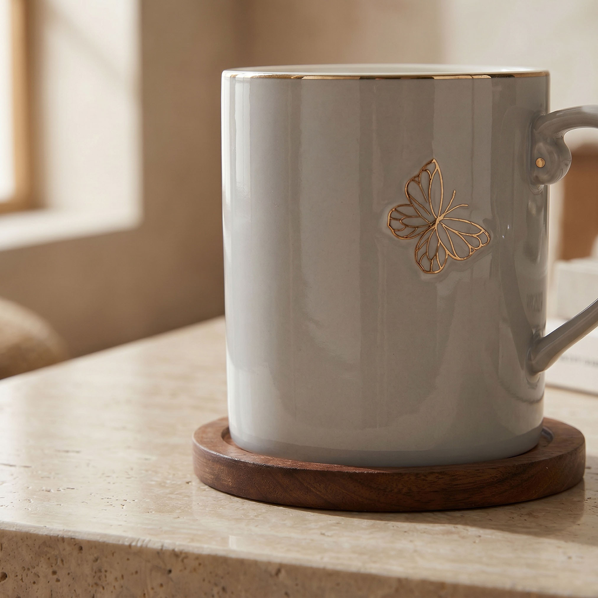 Butterfly Embossed Porcelain Mug - 330 ml-household-dining-teaandcoffee-mugsandcups-image-3
