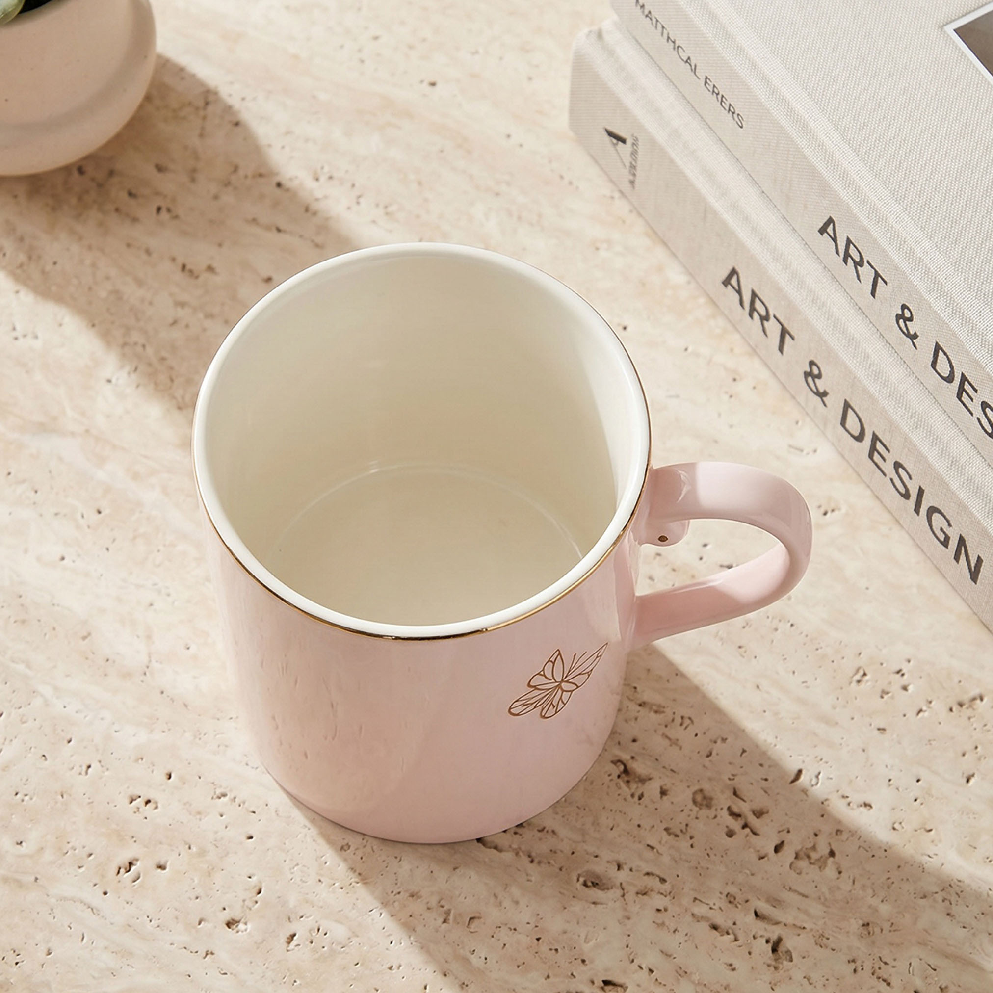 Butterfly Embossed Porcelain Mug - 330 ml-household-dining-teaandcoffee-mugsandcups-image-2