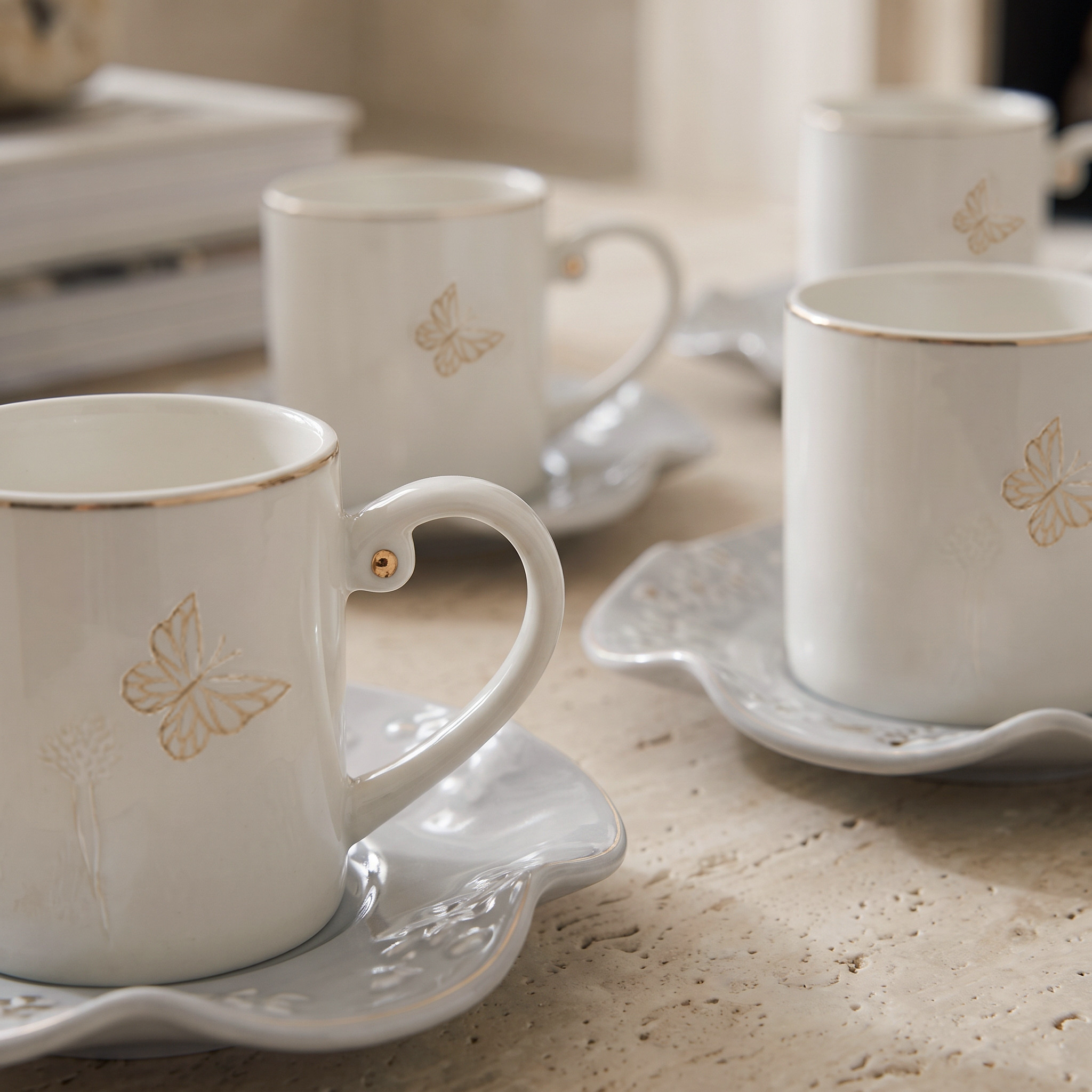 Butterfly Print 12-Piece Cup and Saucer Set-household-dining-teaandcoffee-teaandcoffeesets-image-3