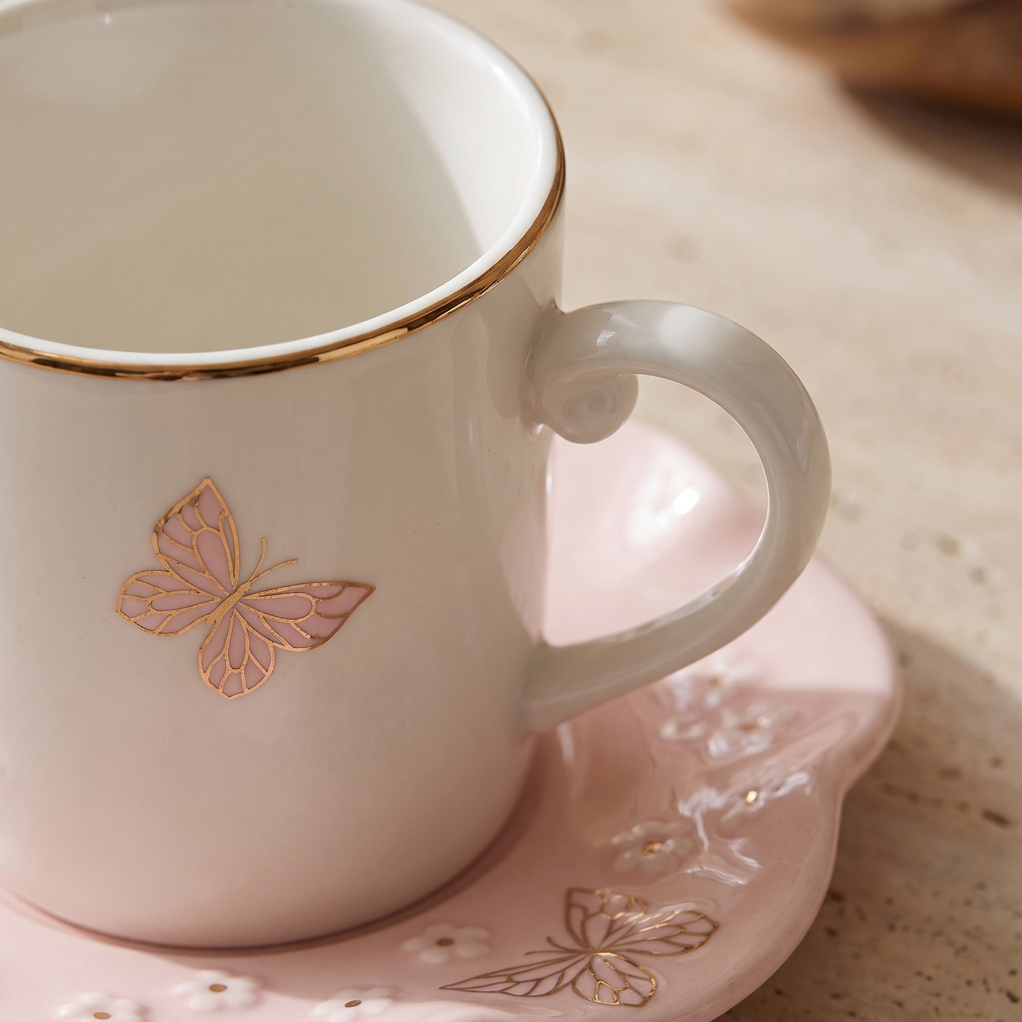 طقم أكواب شاي وصحون بورسلين 12 قطعة بطبعة فراشات-household-dining-teaandcoffee-teaandcoffeesets-image-3