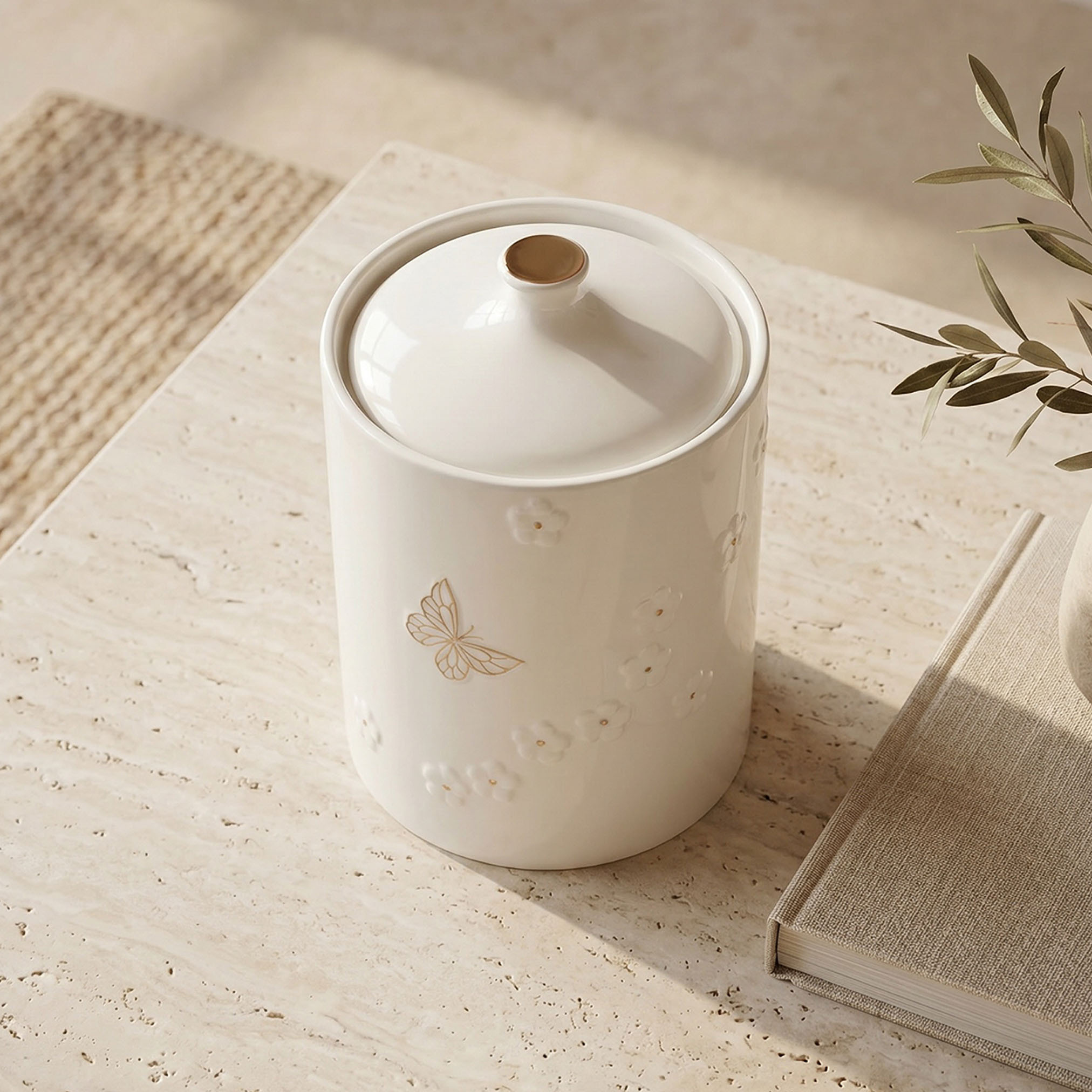 Butterfly Porcelain Jar - 500 ml-household-kitchen-foodstorage-containers-image-2