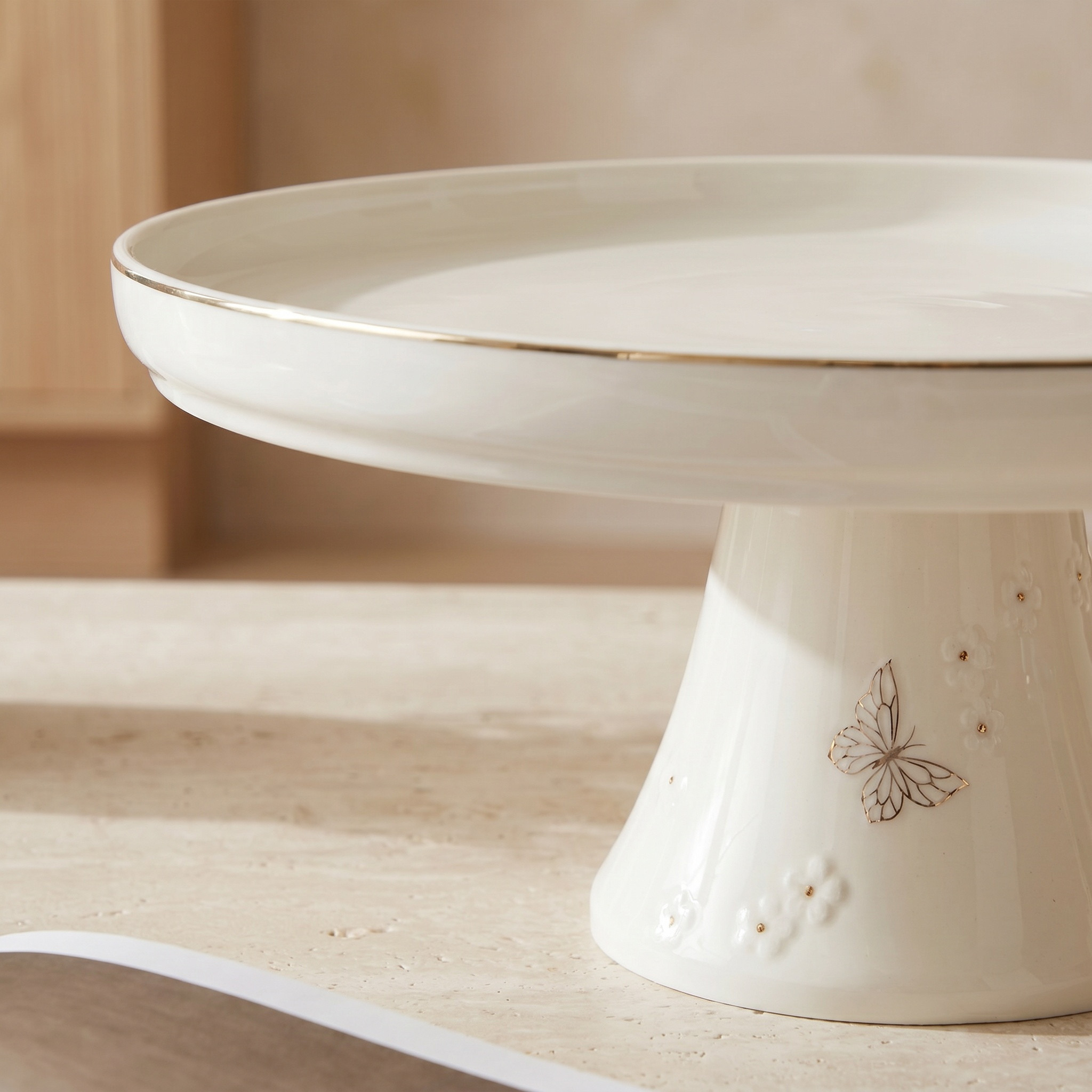 Butterfly Footed Cake Stand - 28 cm-household-dining-serveware-cakestands-image-3