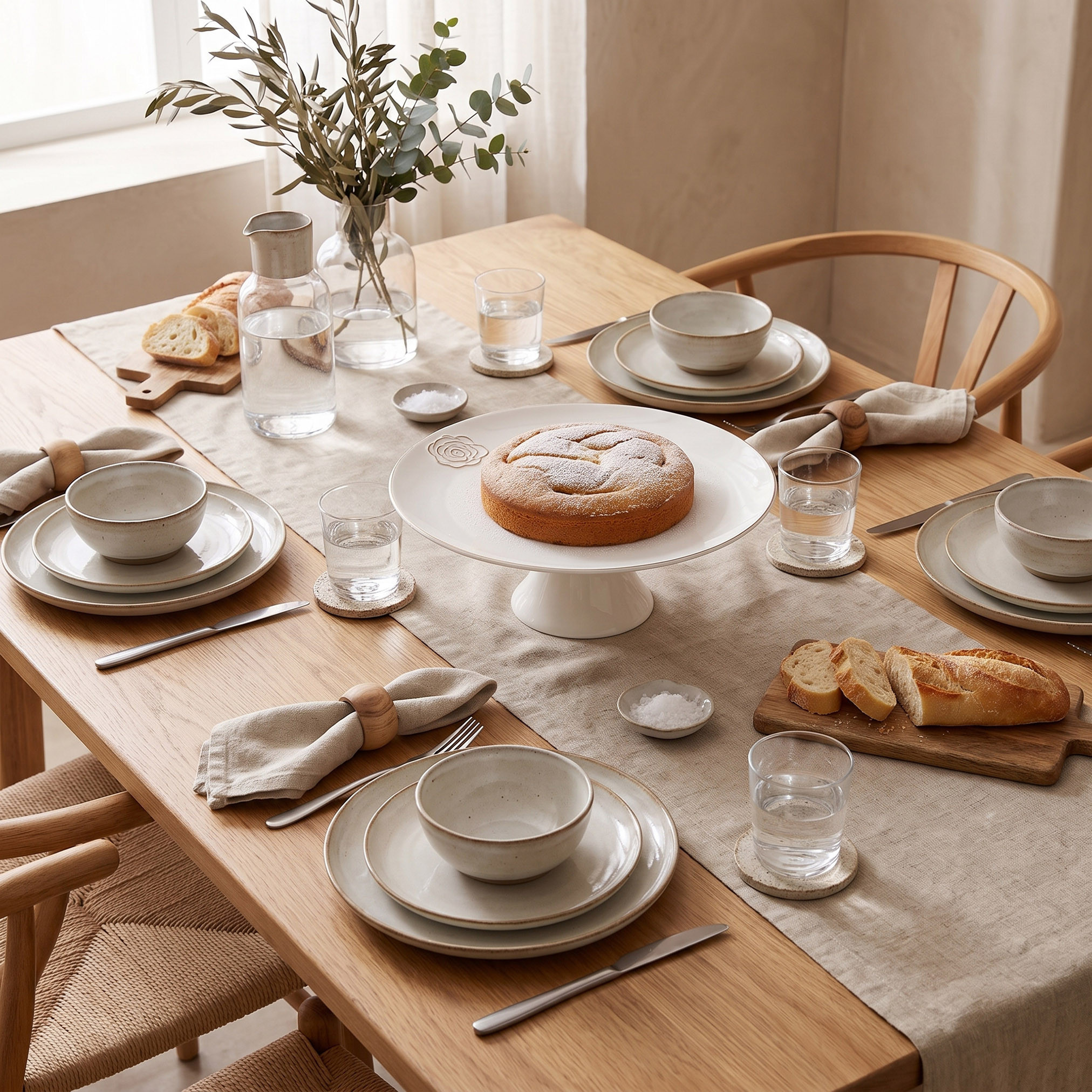 حامل كيك بورسلين بقاعدة من روزي-household-dining-serveware-cakestands-image-4