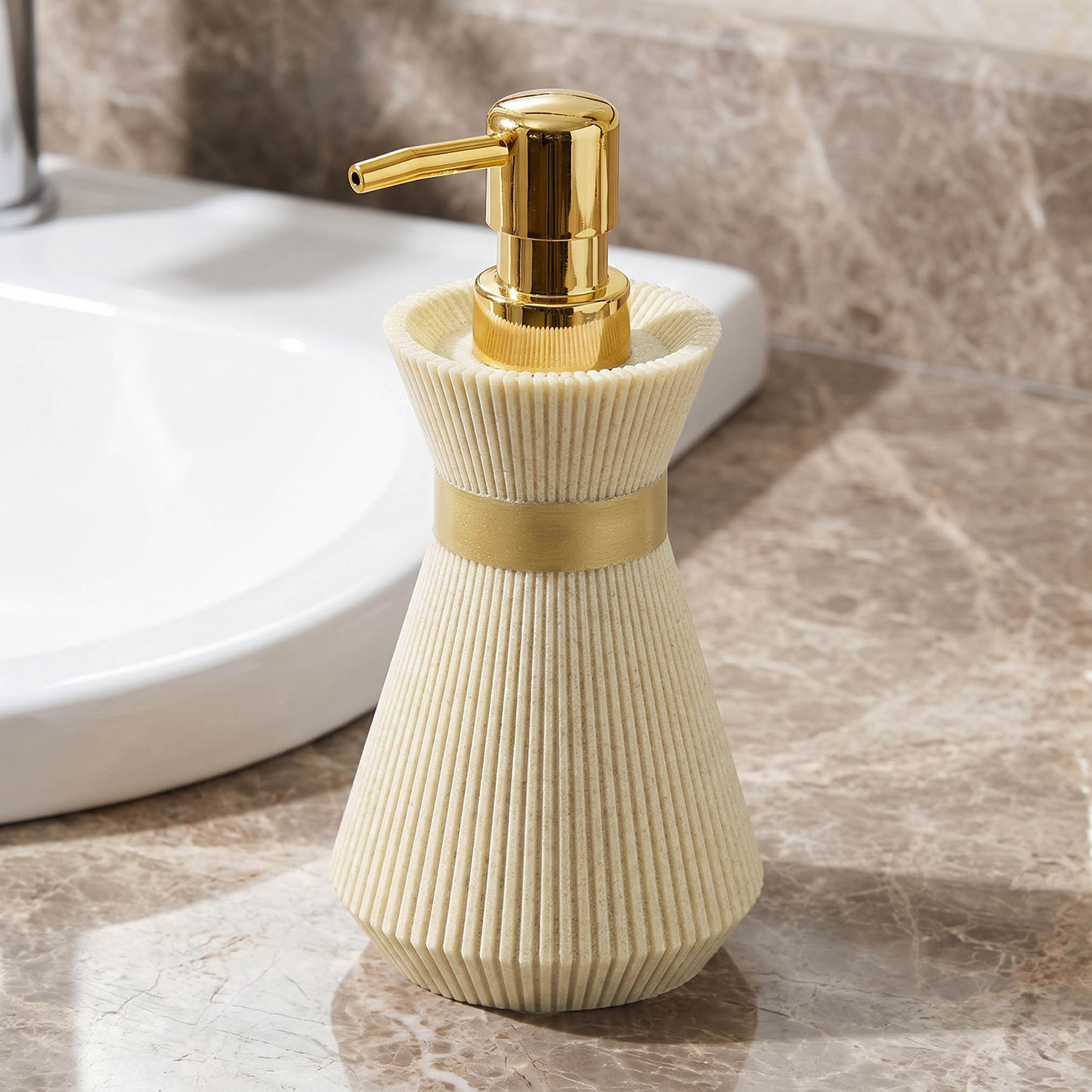Ripple Lotion Dispenser-household-bathandlaundry-bathaccessories-soapdishesanddispensers-image-1