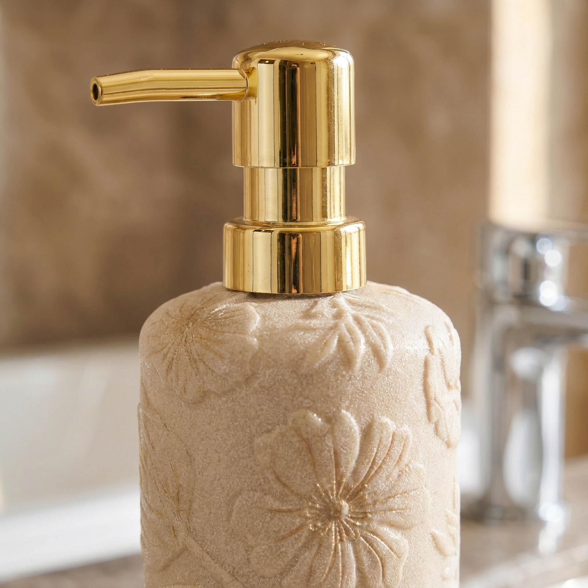 Boho Floral Print Lotion Dispenser-household-bathandlaundry-bathaccessories-soapdishesanddispensers-image-3