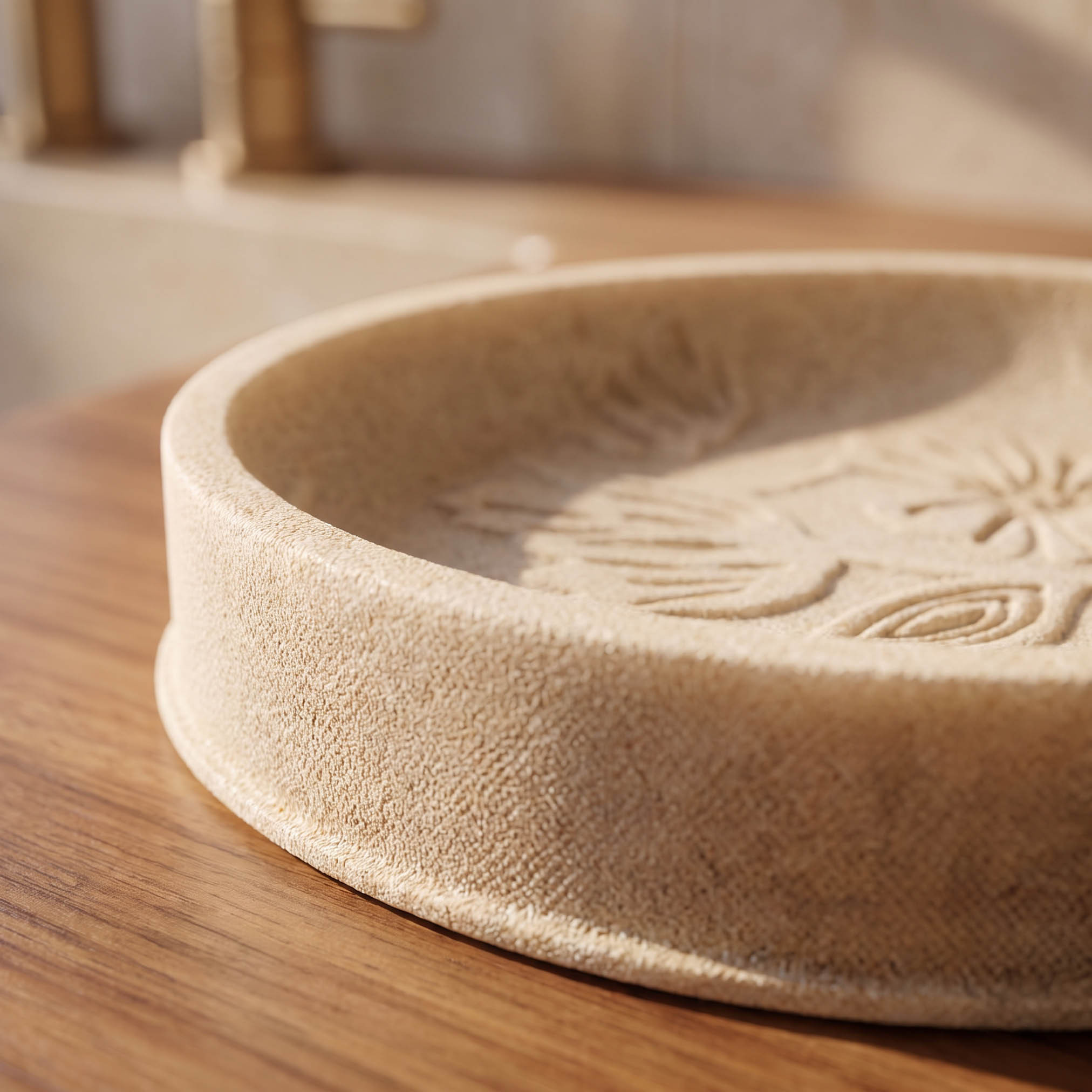 Floral Embossed Polyresin Soap Dish-household-bathandlaundry-bathaccessories-soapdishesanddispensers-image-2