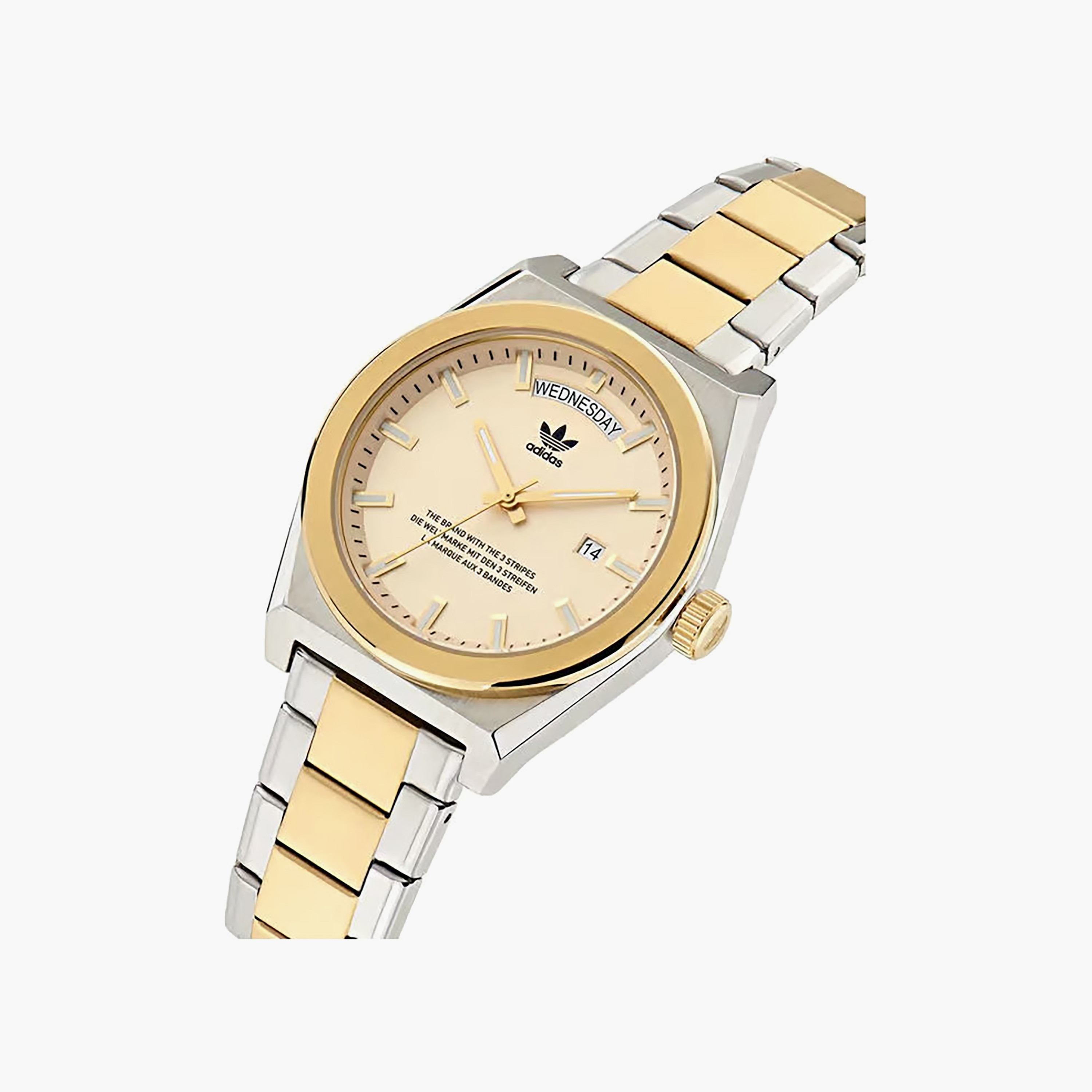 Adidas Unisex 40 MM Silver & Gold Analog Stainless Steel Watch | AOSY23542-men-watchesandjewellery-watches-image-2