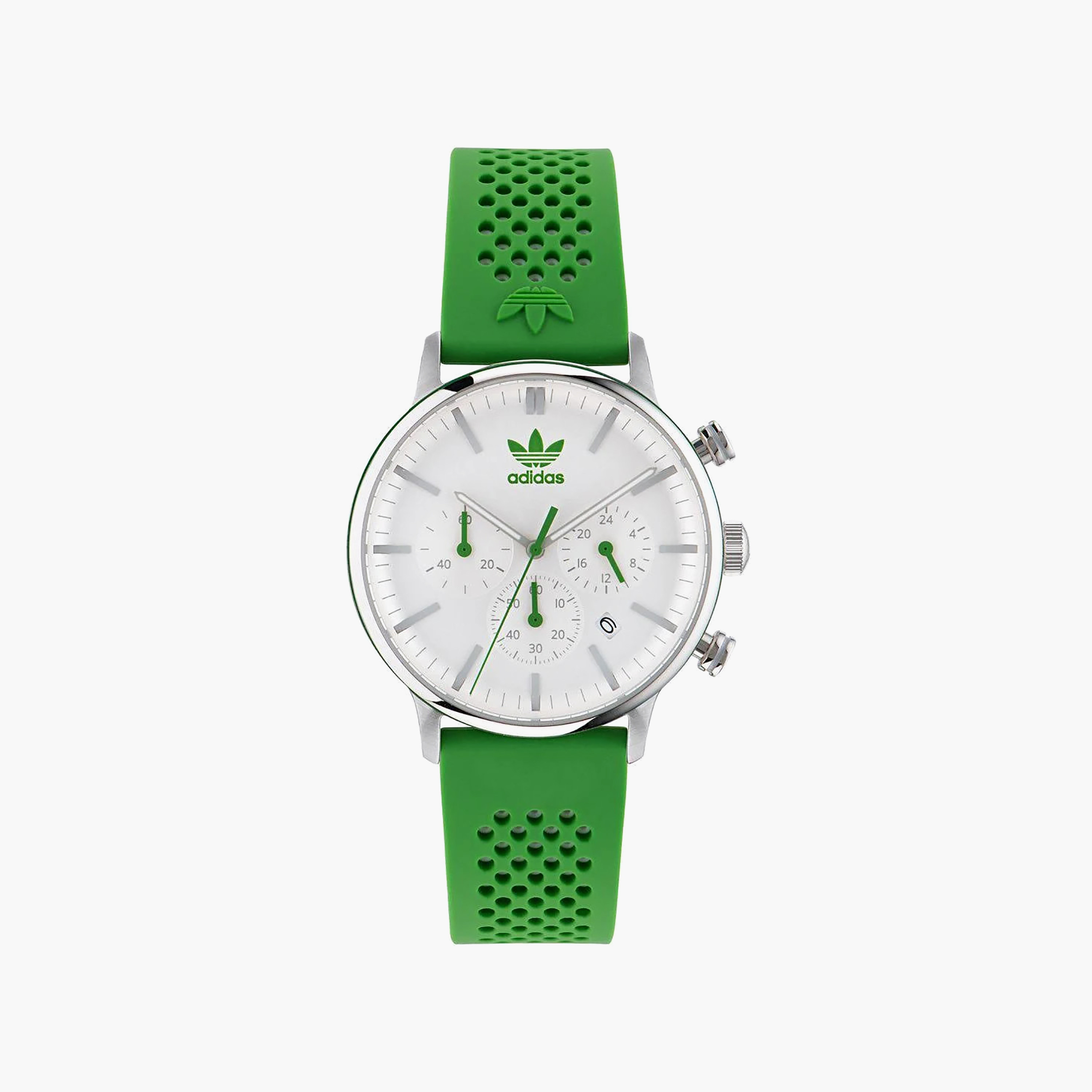 Adidas Unisex 40 MM Green Analog Silicone Watch | AOSY23020-men-watchesandjewellery-watches-image-1
