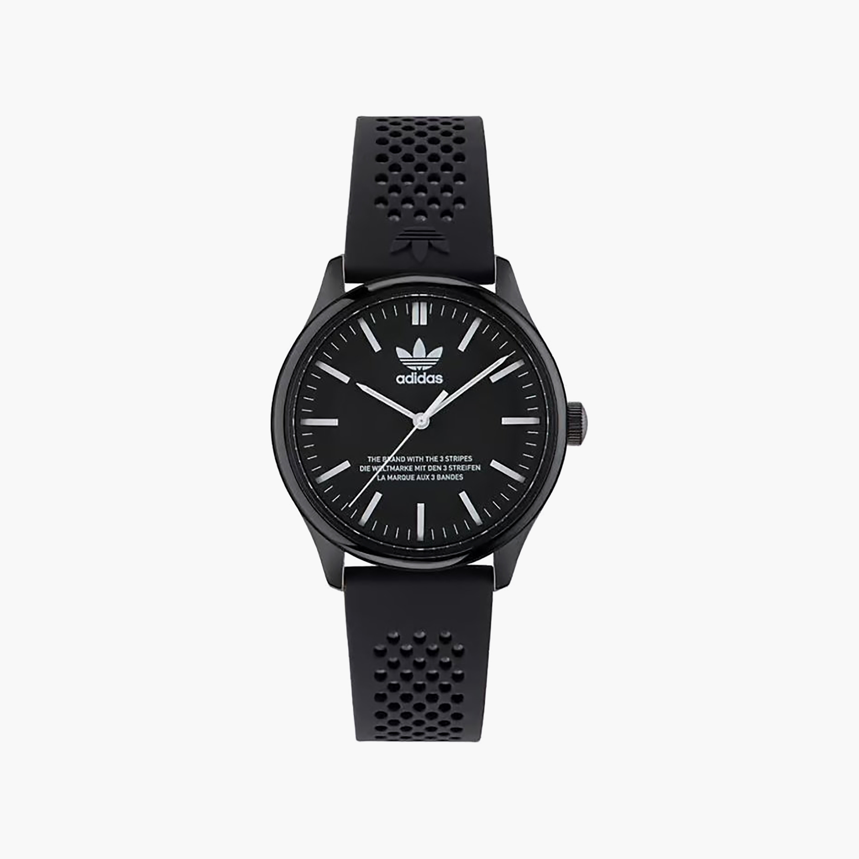 Adidas Unisex 40 MM Black Analog Silicone Watch | AOSY23031-men-watchesandjewellery-watches-image-1