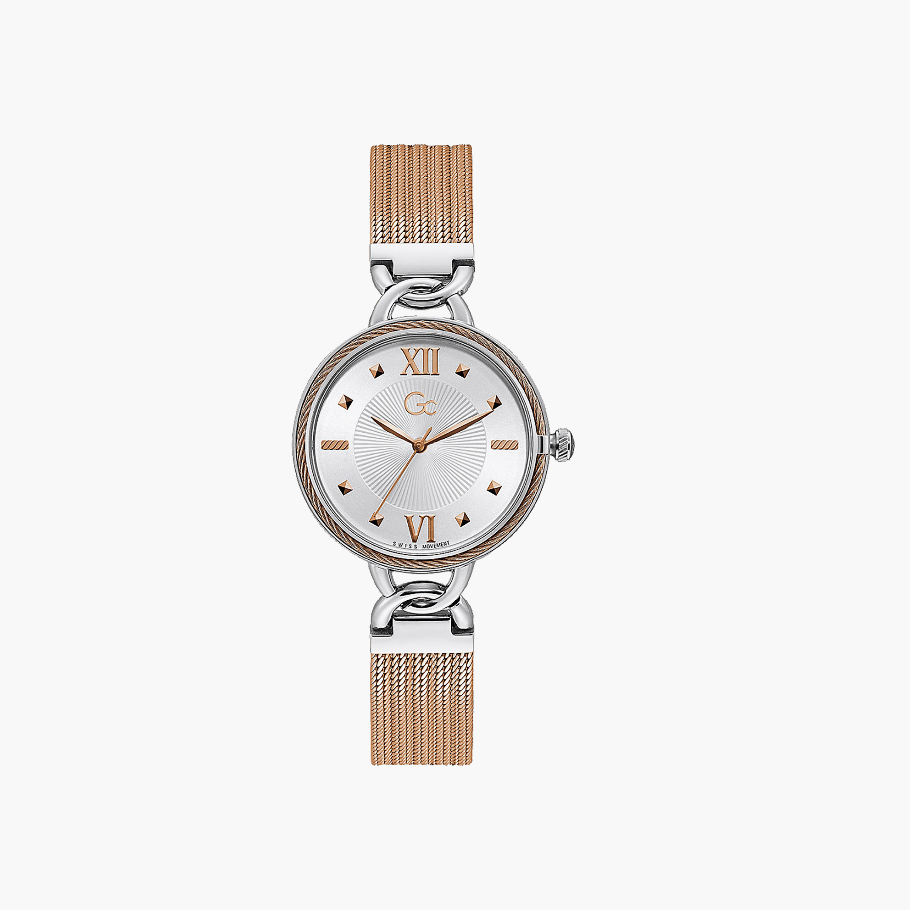 Gc Women 34 MM Rose Gold Analog Stainless Steel Watch | Y49002L1MF-women-watchesandjewellery-watches-image-1