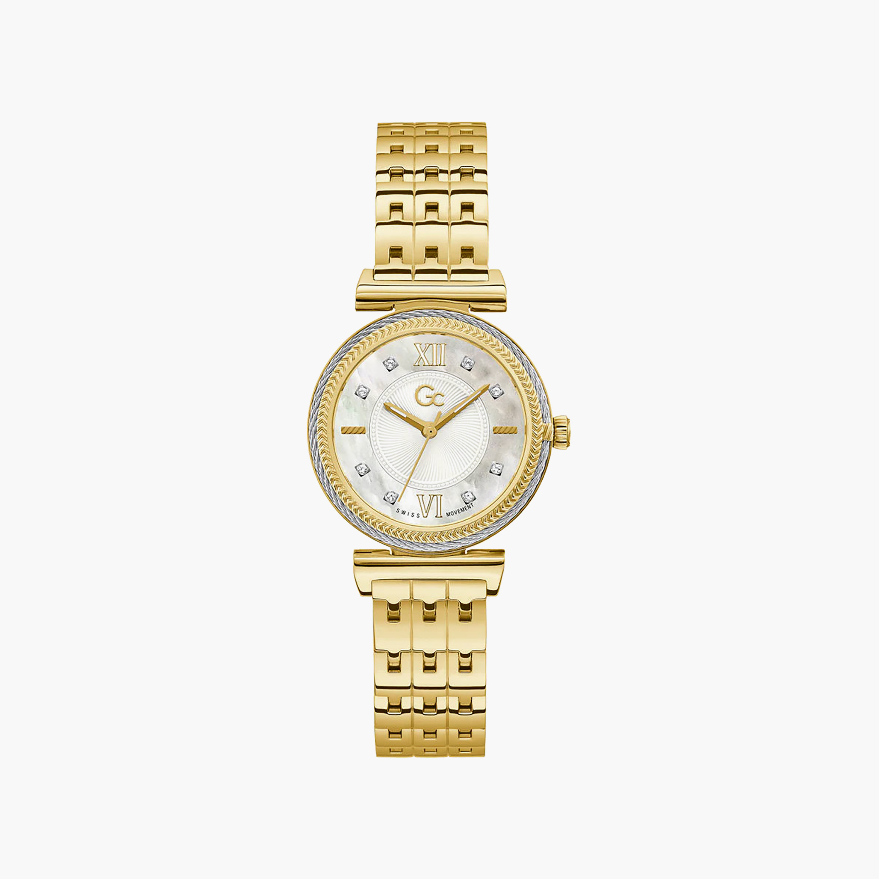 Gc Women 32 MM Gold Analog Stainless Steel Watch | Y88003L1MF-women-watchesandjewellery-watches-image-1