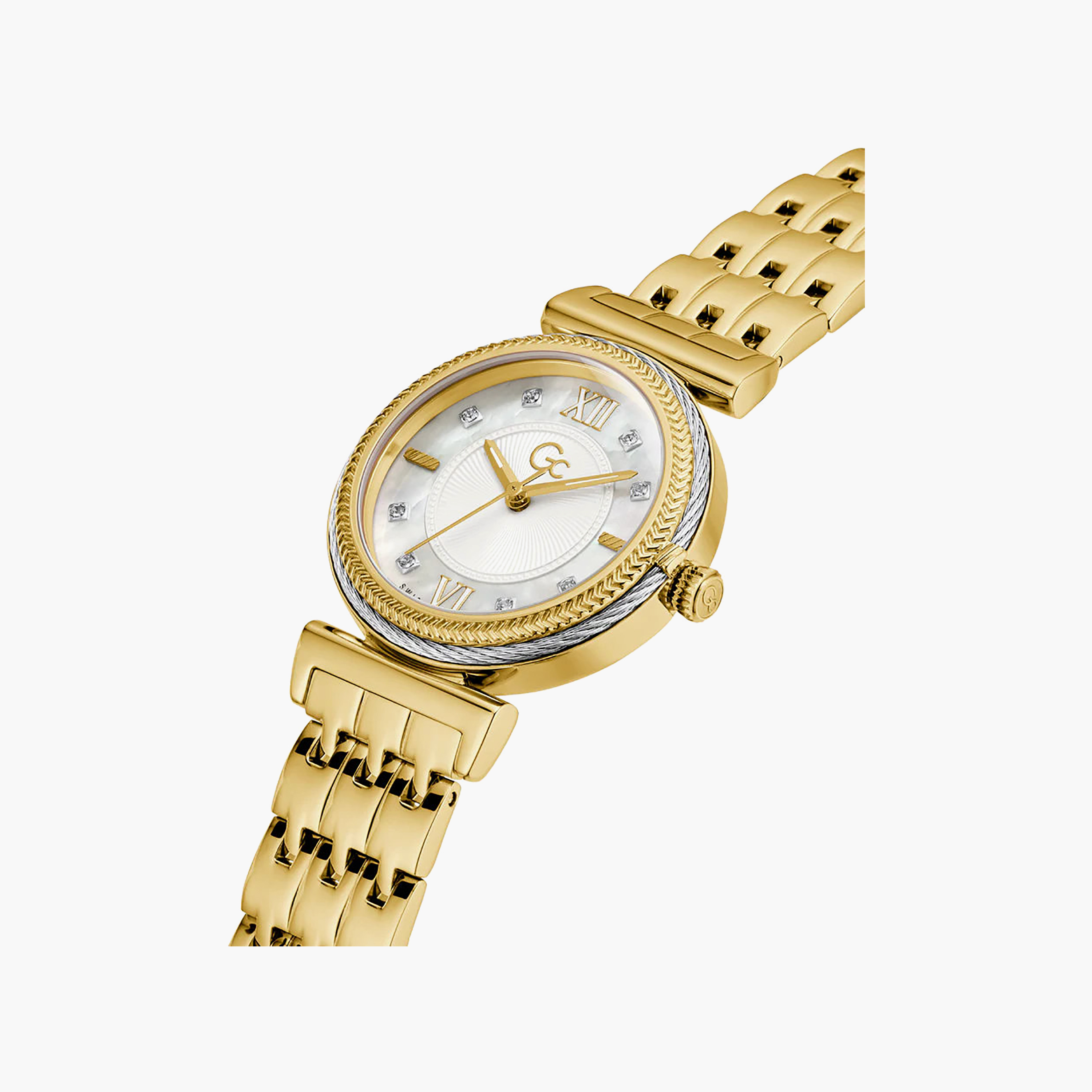 Gc Women 32 MM Gold Analog Stainless Steel Watch | Y88003L1MF-women-watchesandjewellery-watches-image-3